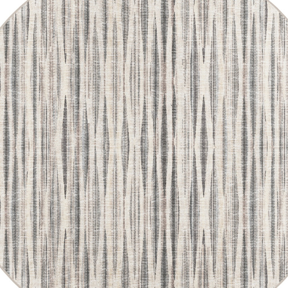 10" Ivory Round Ombre Tufted Handmade Area Rug