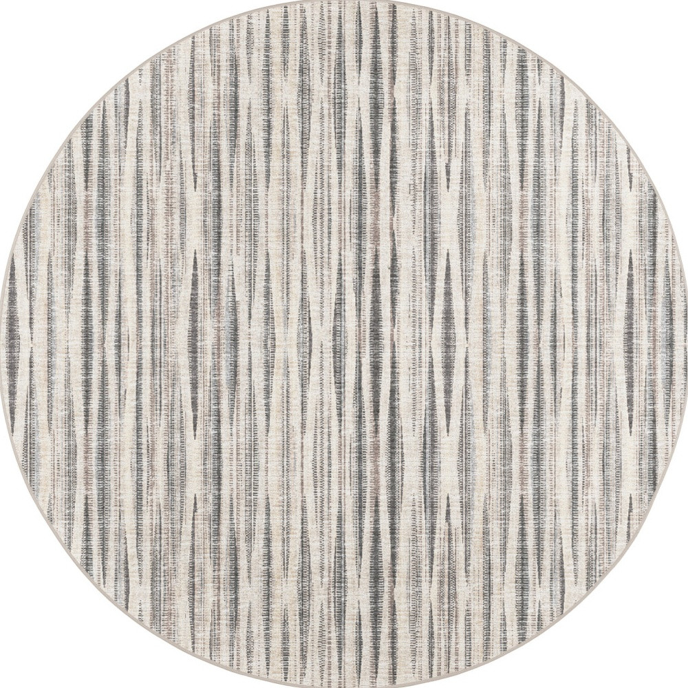 10" Ivory Round Ombre Tufted Handmade Area Rug
