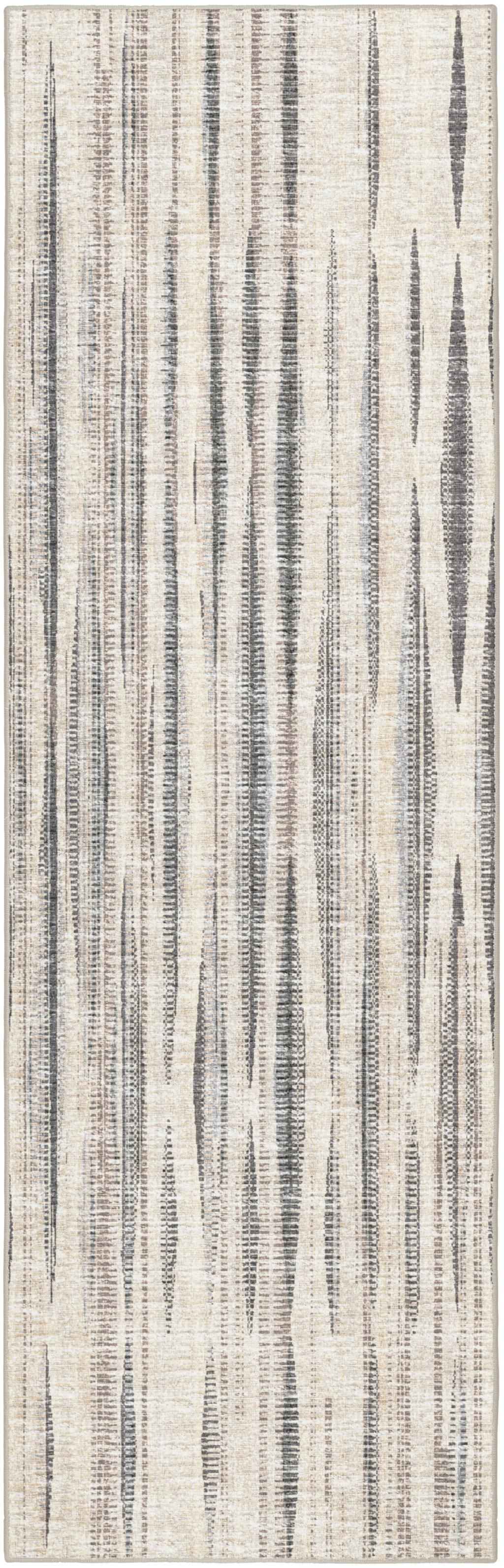 3" X 8" Ivory Ombre Tufted Handmade Runner Rug