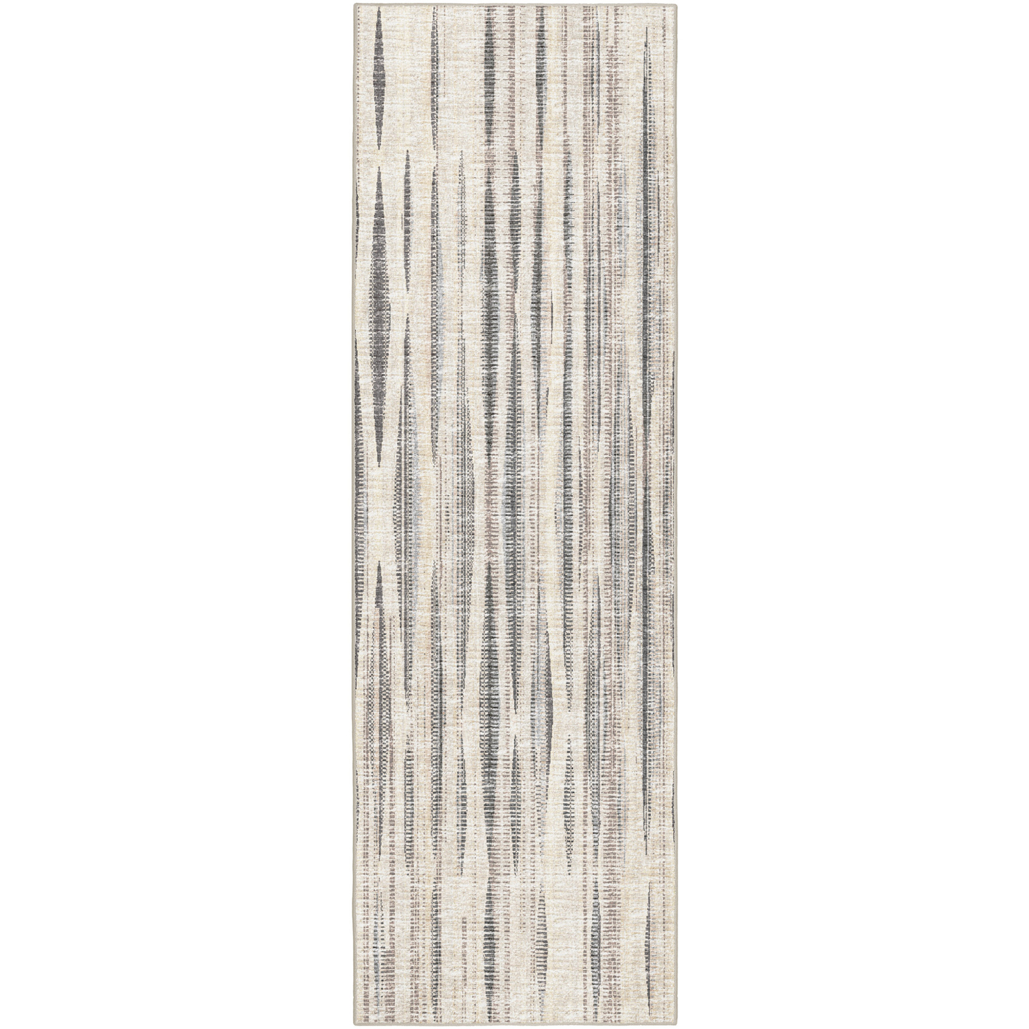 3" X 8" Ivory Ombre Tufted Handmade Runner Rug