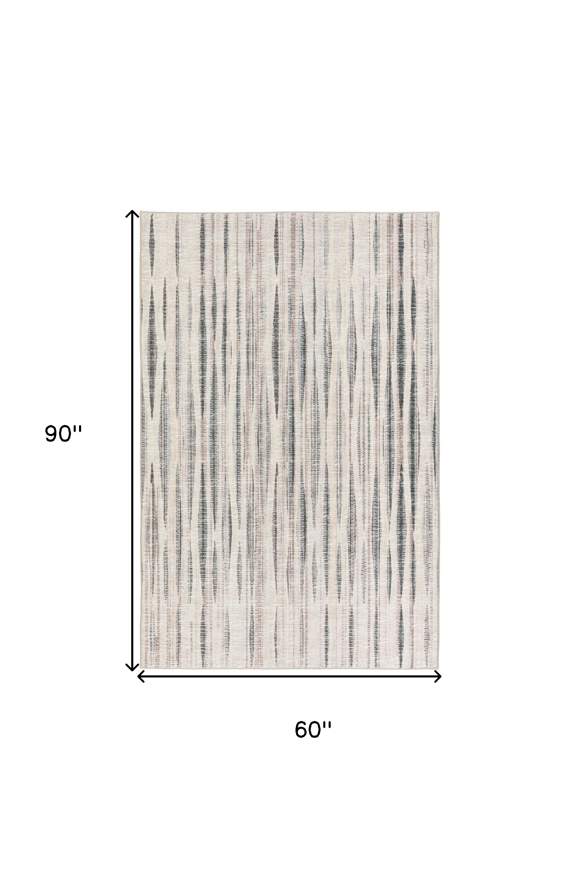 5" X 8" Ivory Ombre Tufted Handmade Area Rug