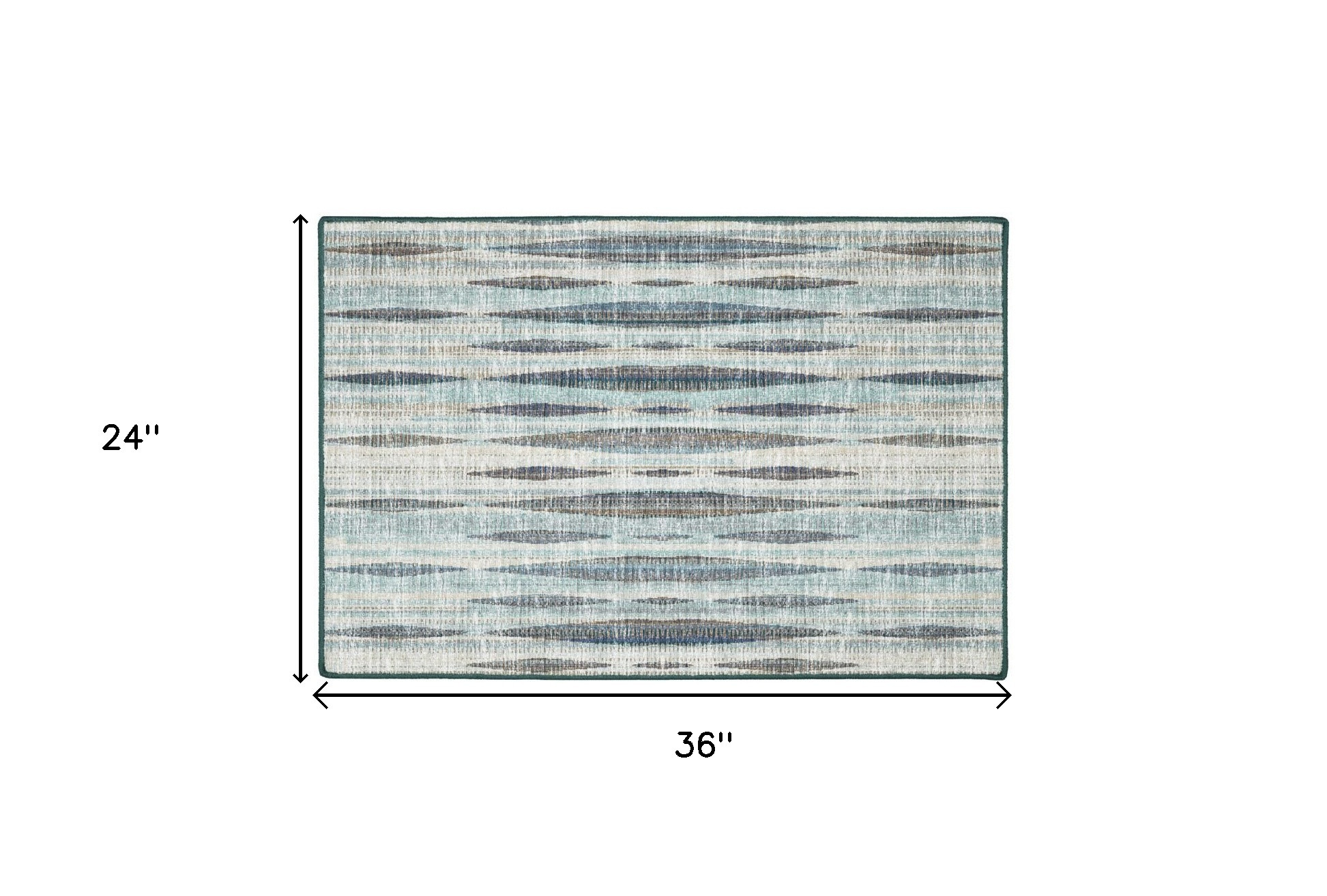 2" X 3" Blue Ombre Tufted Handmade Area Rug