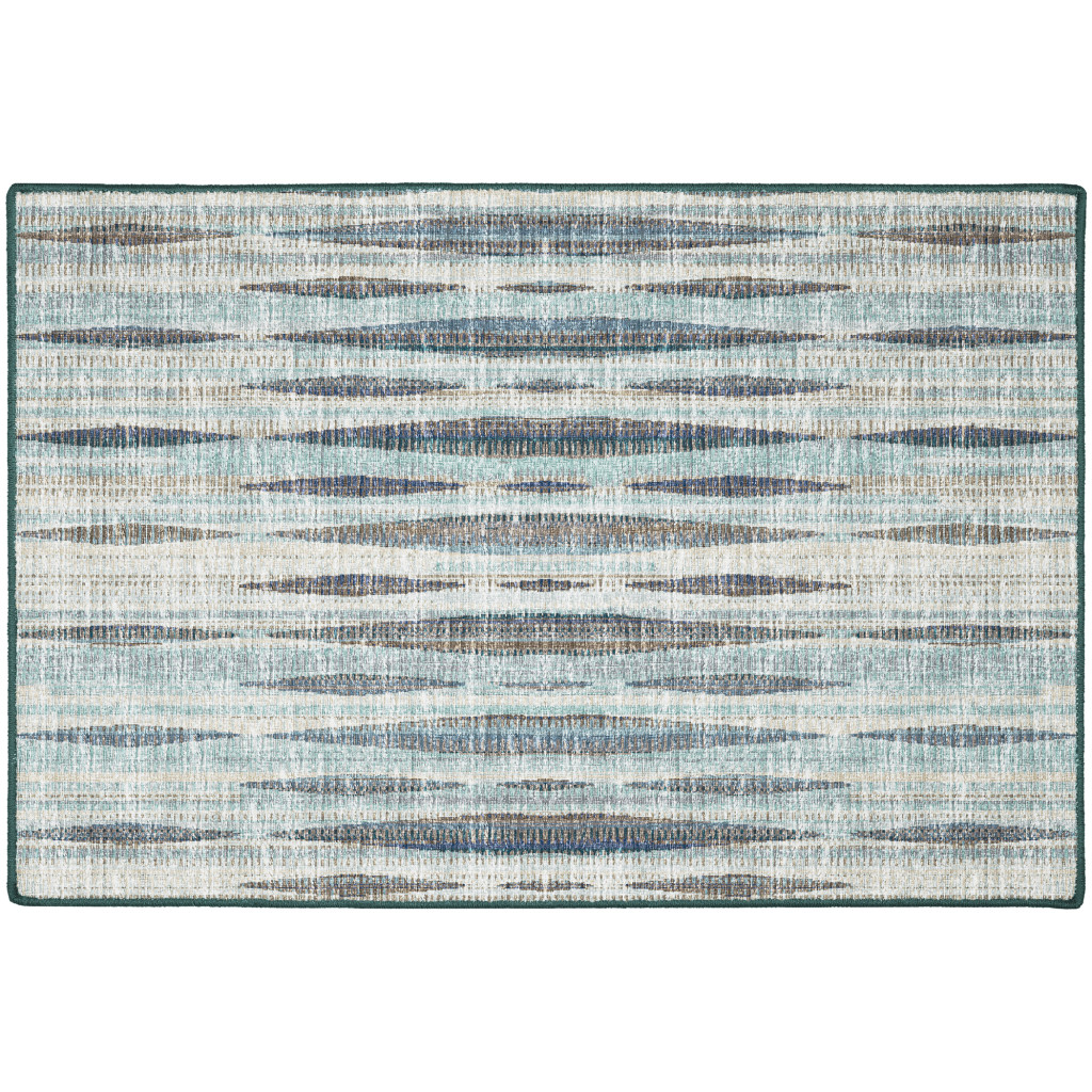 2" X 3" Blue Ombre Tufted Handmade Area Rug