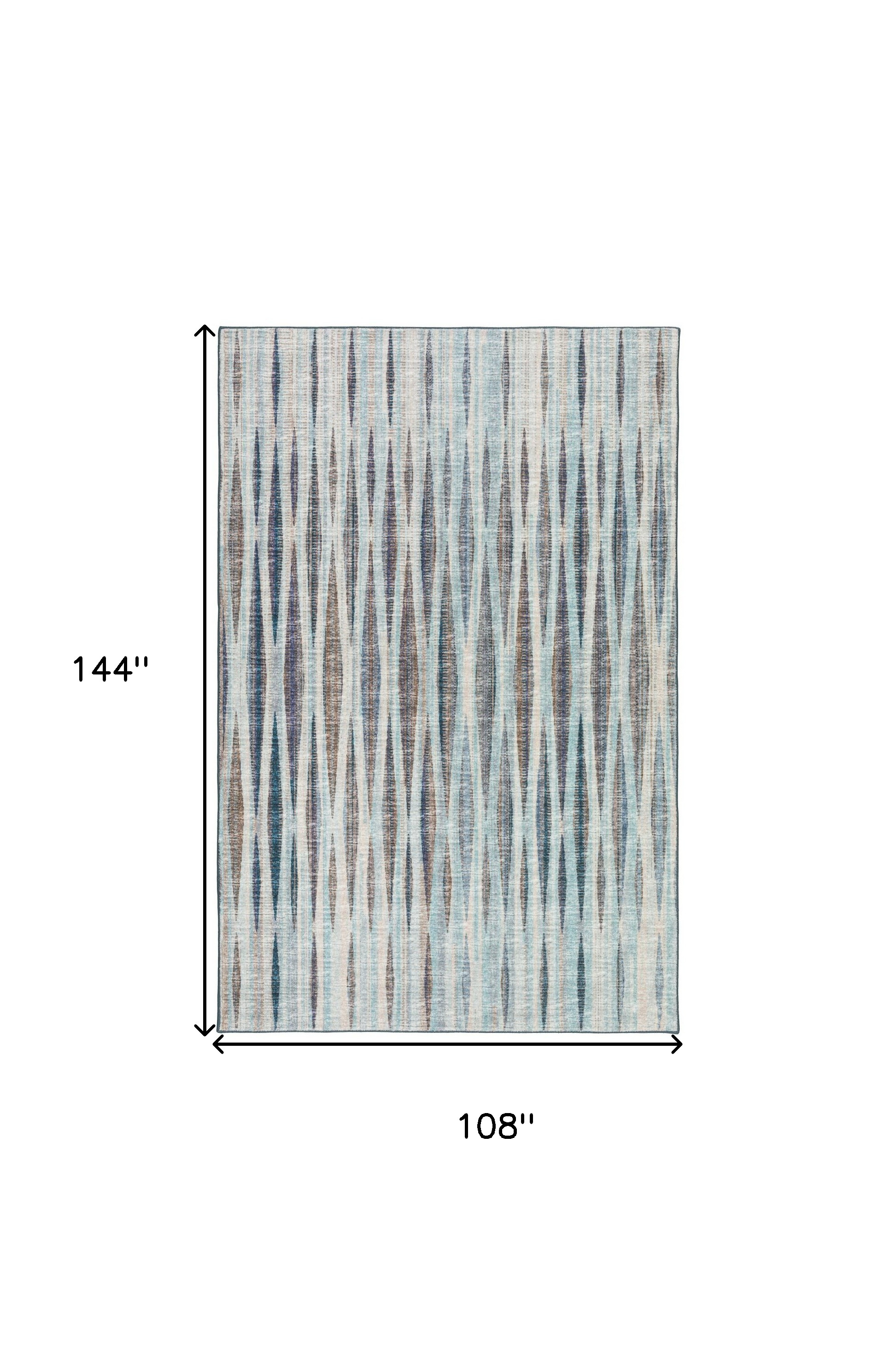 9" X 12" Blue Ombre Tufted Handmade Area Rug