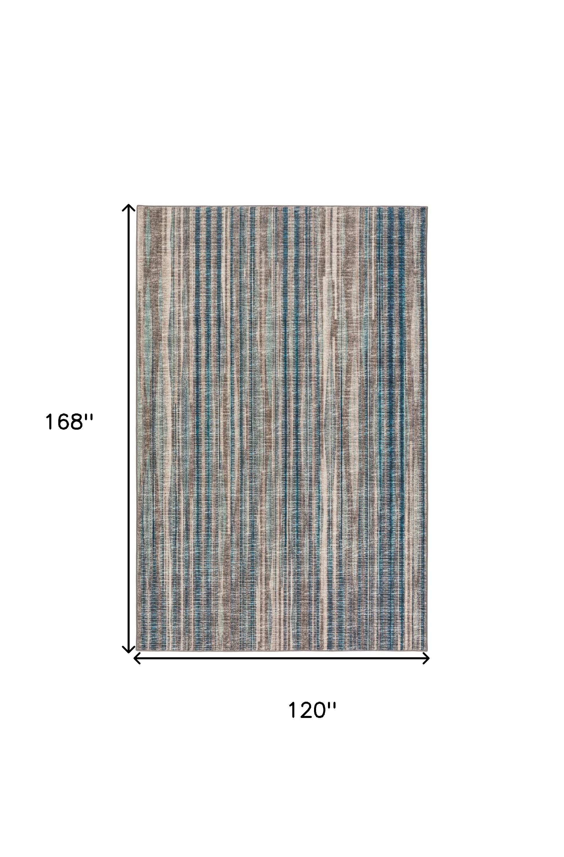 10" X 14" Brown Ombre Tufted Handmade Area Rug