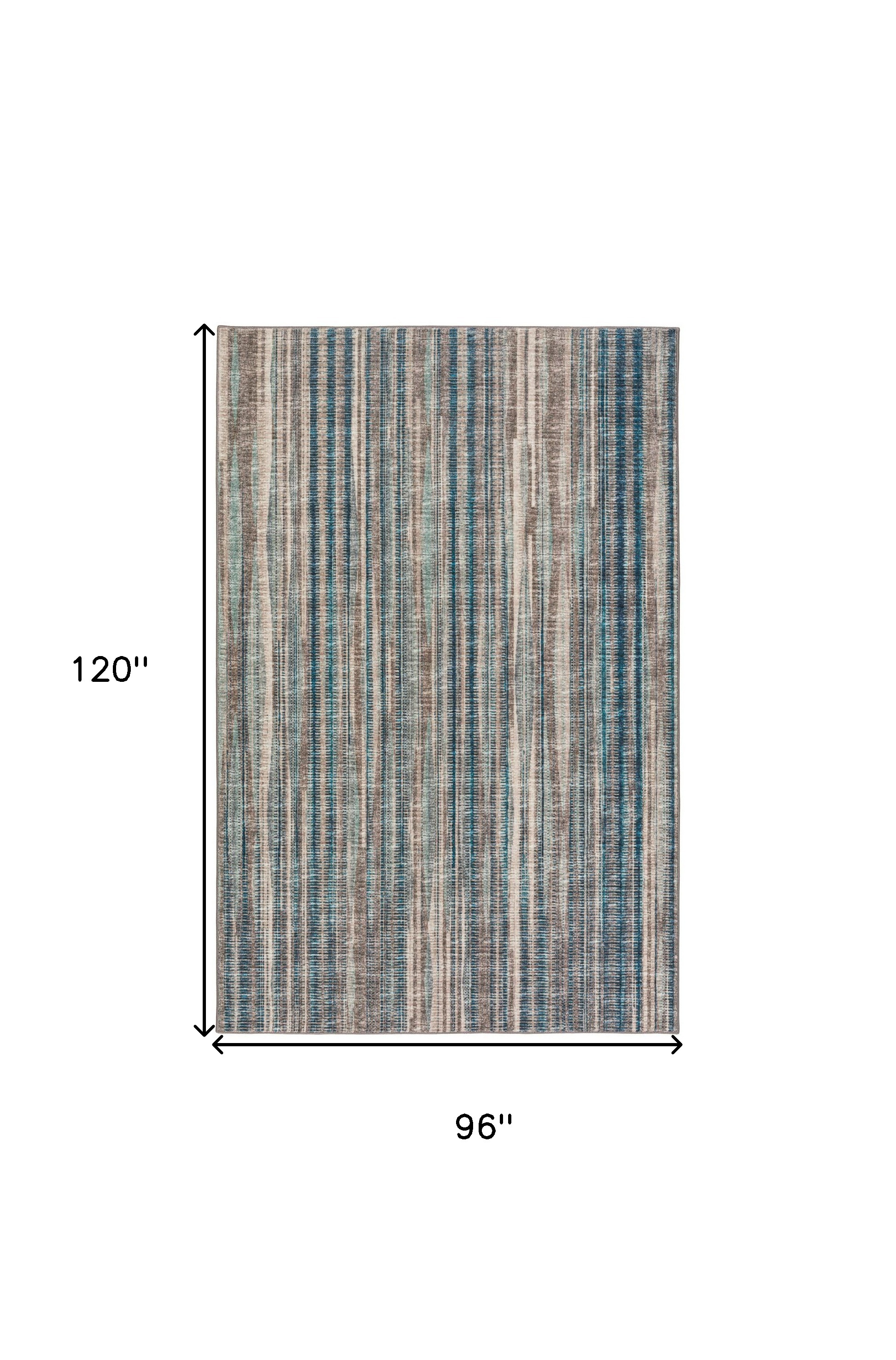 8" X 10" Brown Ombre Tufted Handmade Area Rug