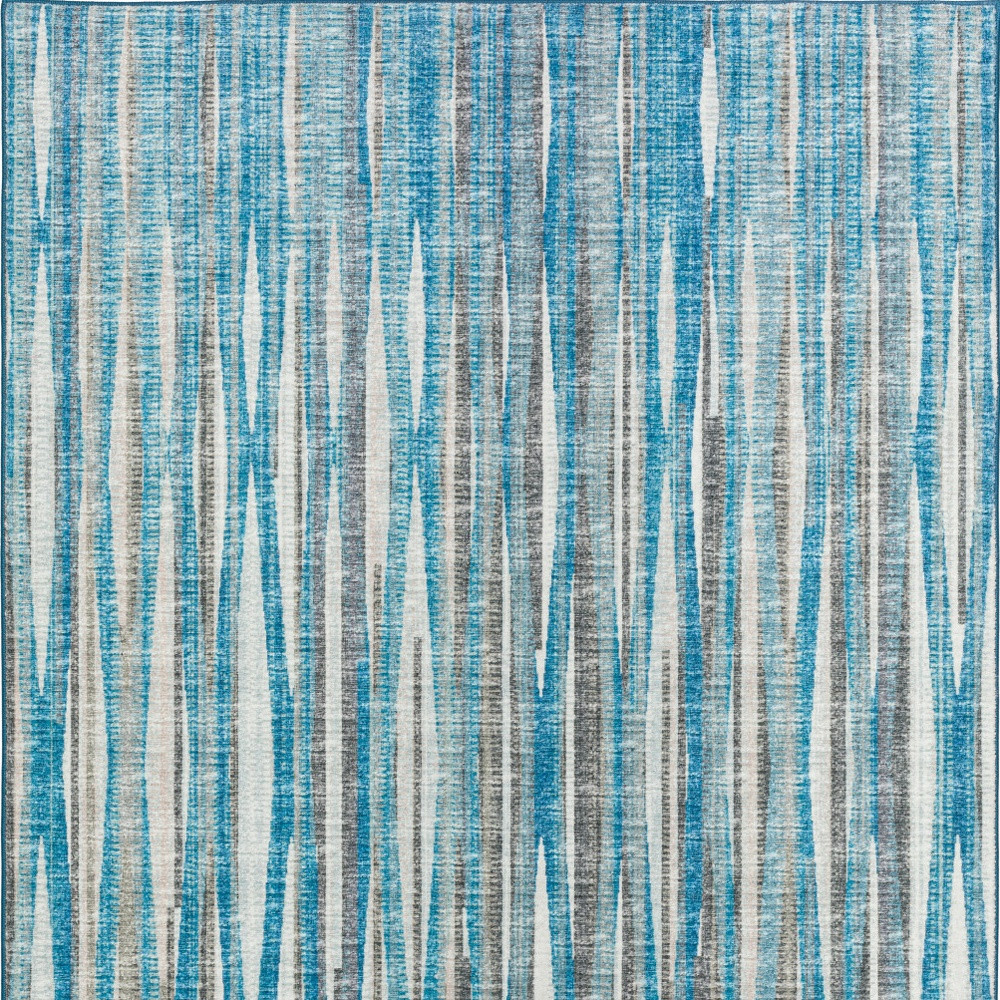 10" X 14" Blue Ombre Tufted Handmade Area Rug