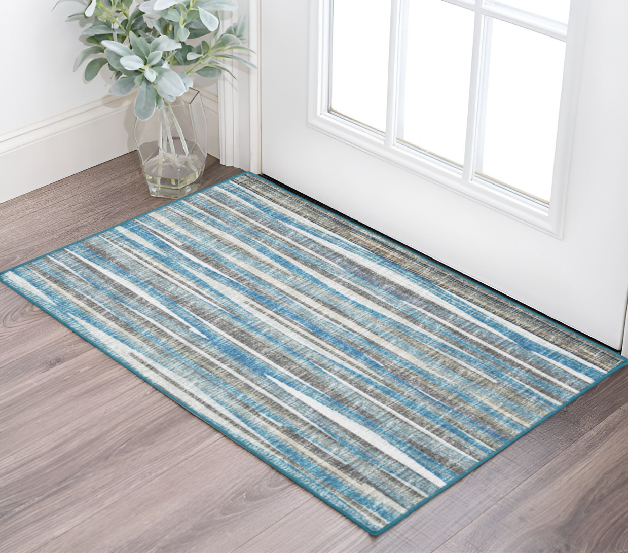 2' X 3' Blue Ombre Tufted Handmade Area Rug-491784-1