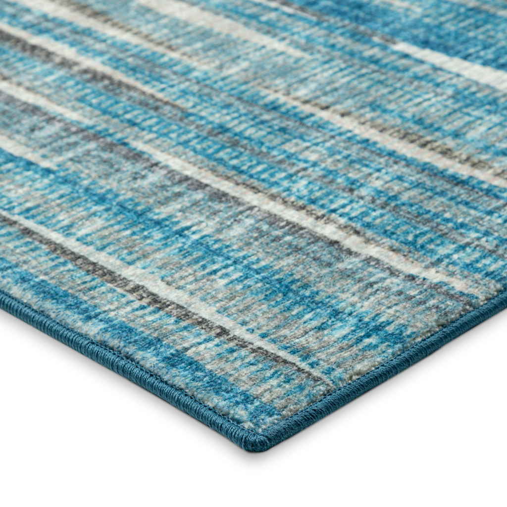 3" X 8" Blue Ombre Tufted Handmade Runner Rug