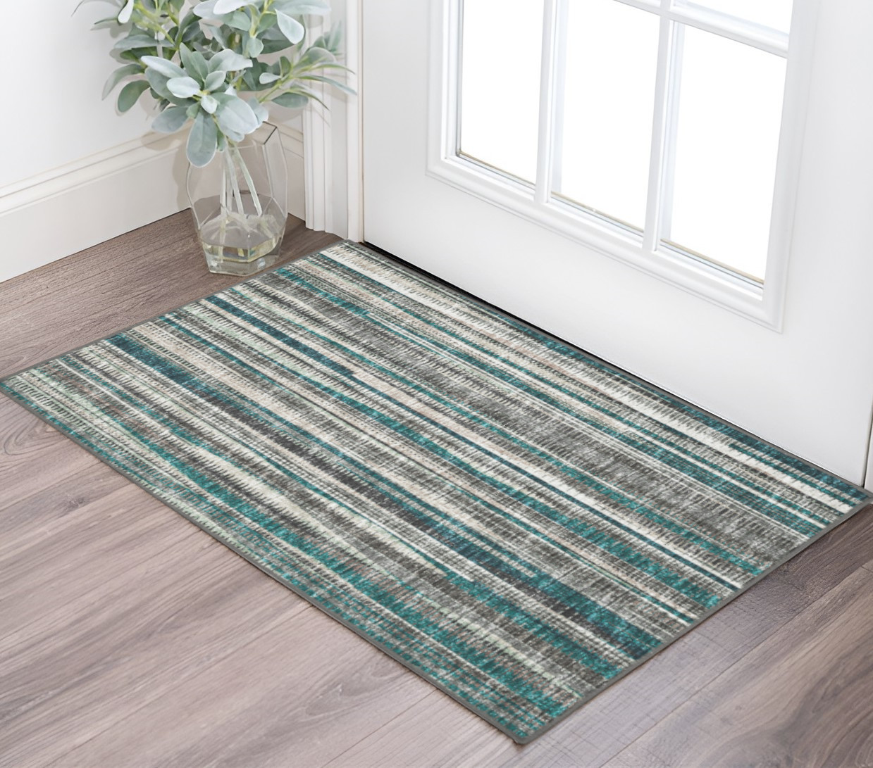 2' X 3' Blue Ombre Tufted Handmade Area Rug-491795-1