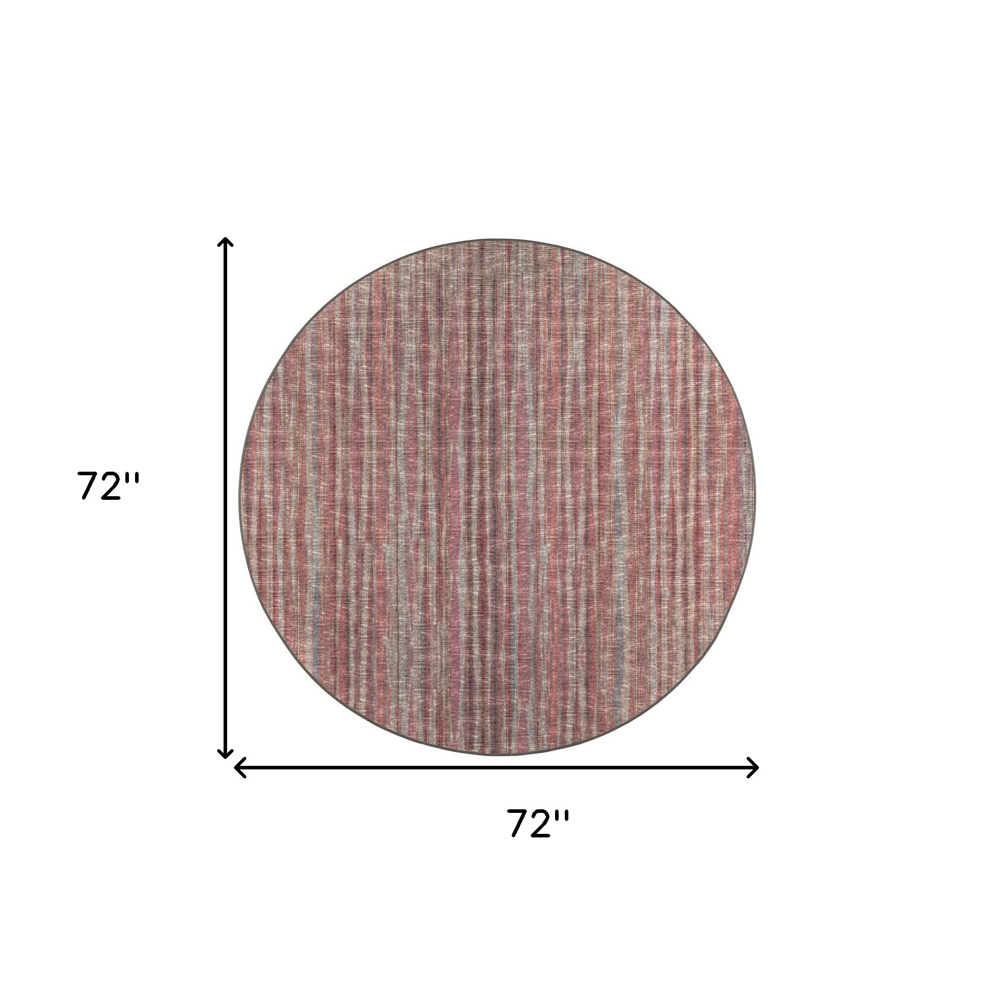 6" Pink Round Ombre Tufted Handmade Area Rug
