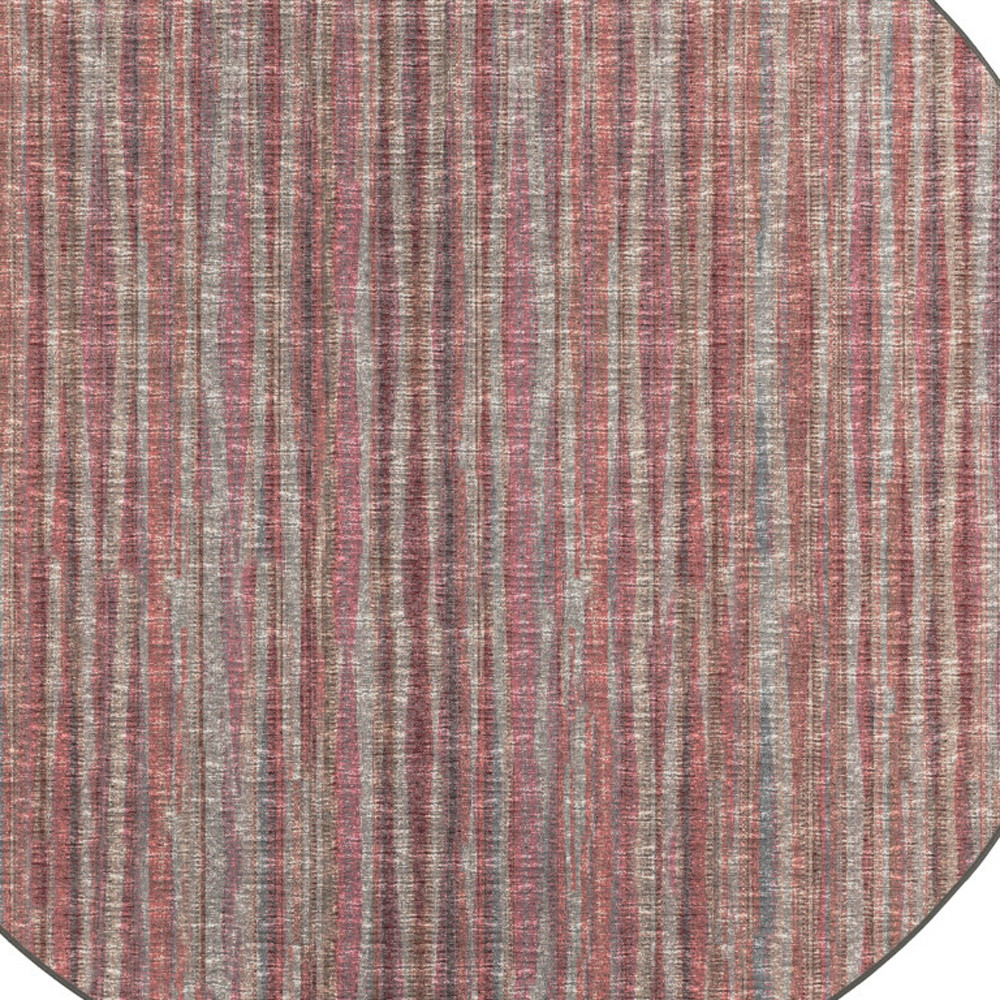 6" Pink Round Ombre Tufted Handmade Area Rug