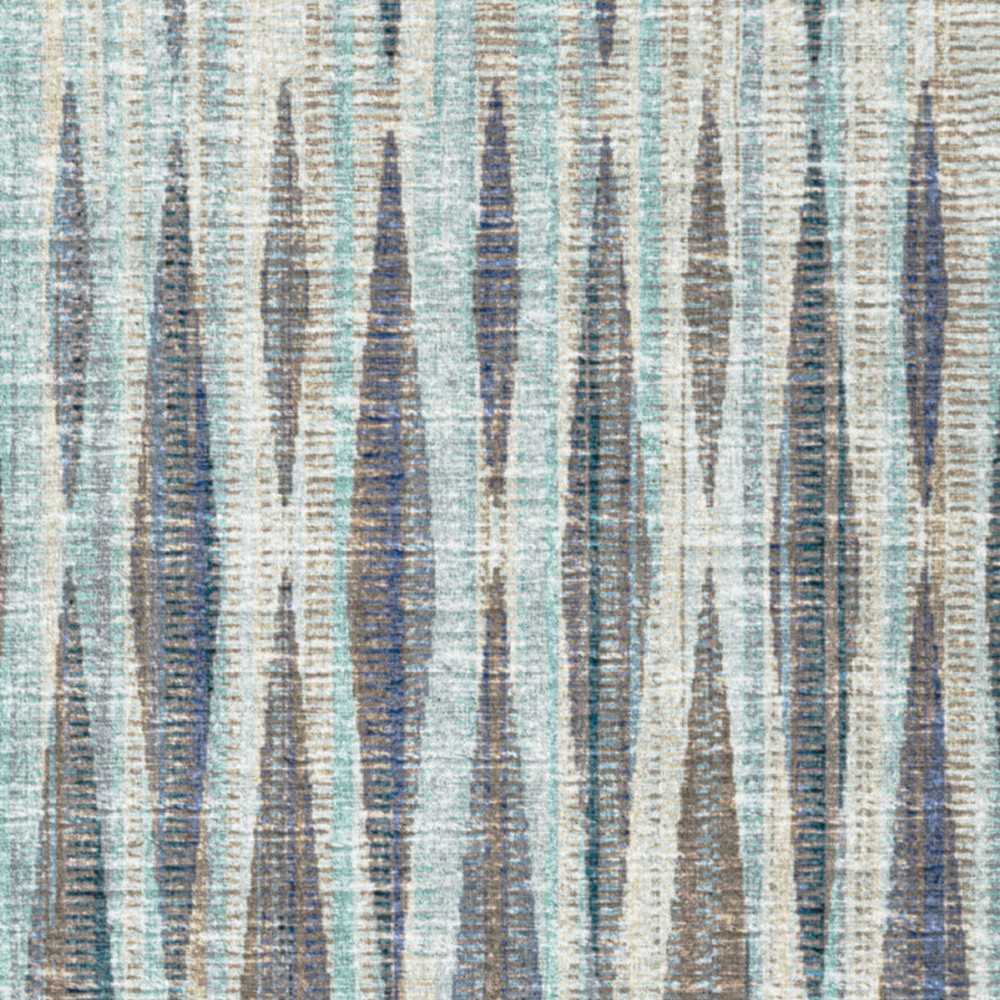 12" Blue and Ivory Ombre Hand Tufted Runner Rug