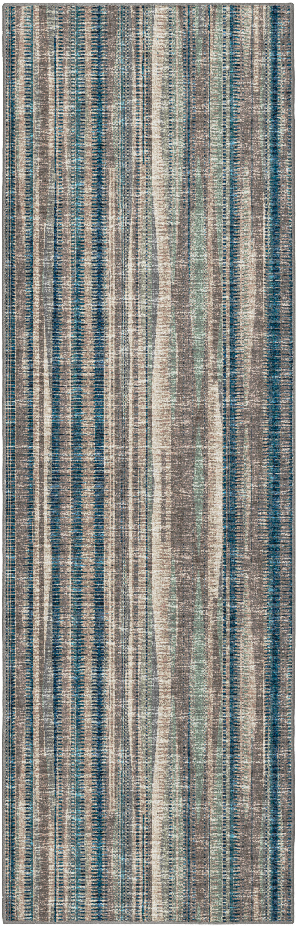 12" Brown and Beige Ombre Hand Tufted Runner Rug