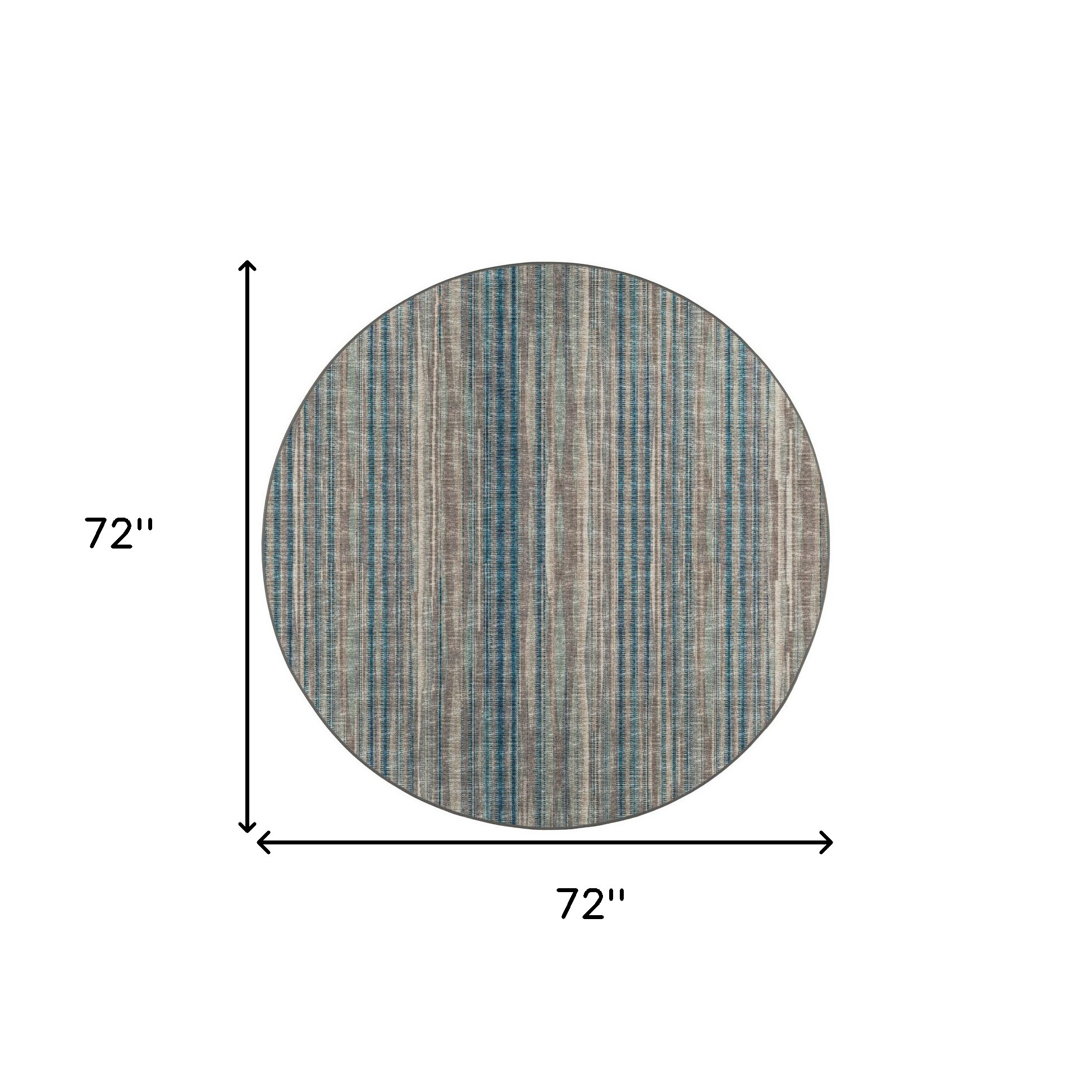 6" Brown Round Ombre Tufted Handmade Area Rug