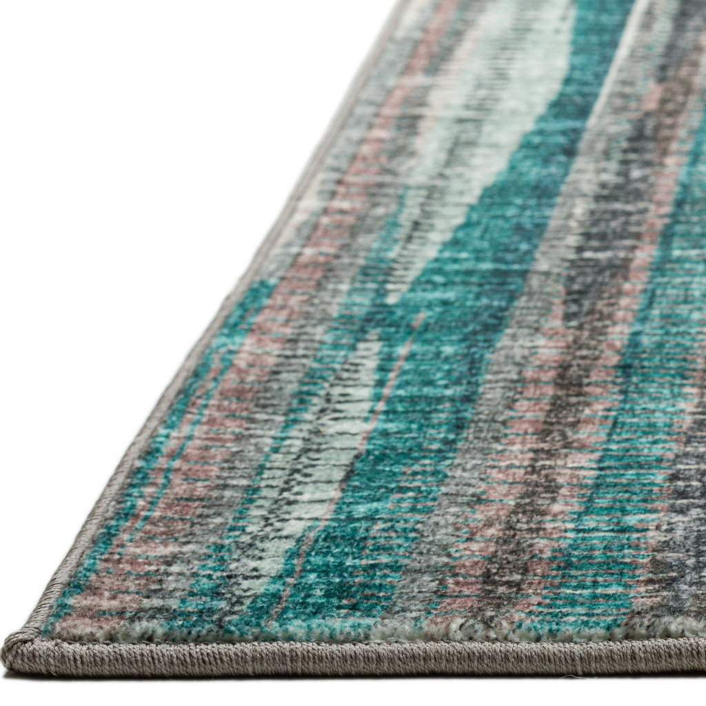 12" Blue and Ivory Ombre Hand Tufted Runner Rug