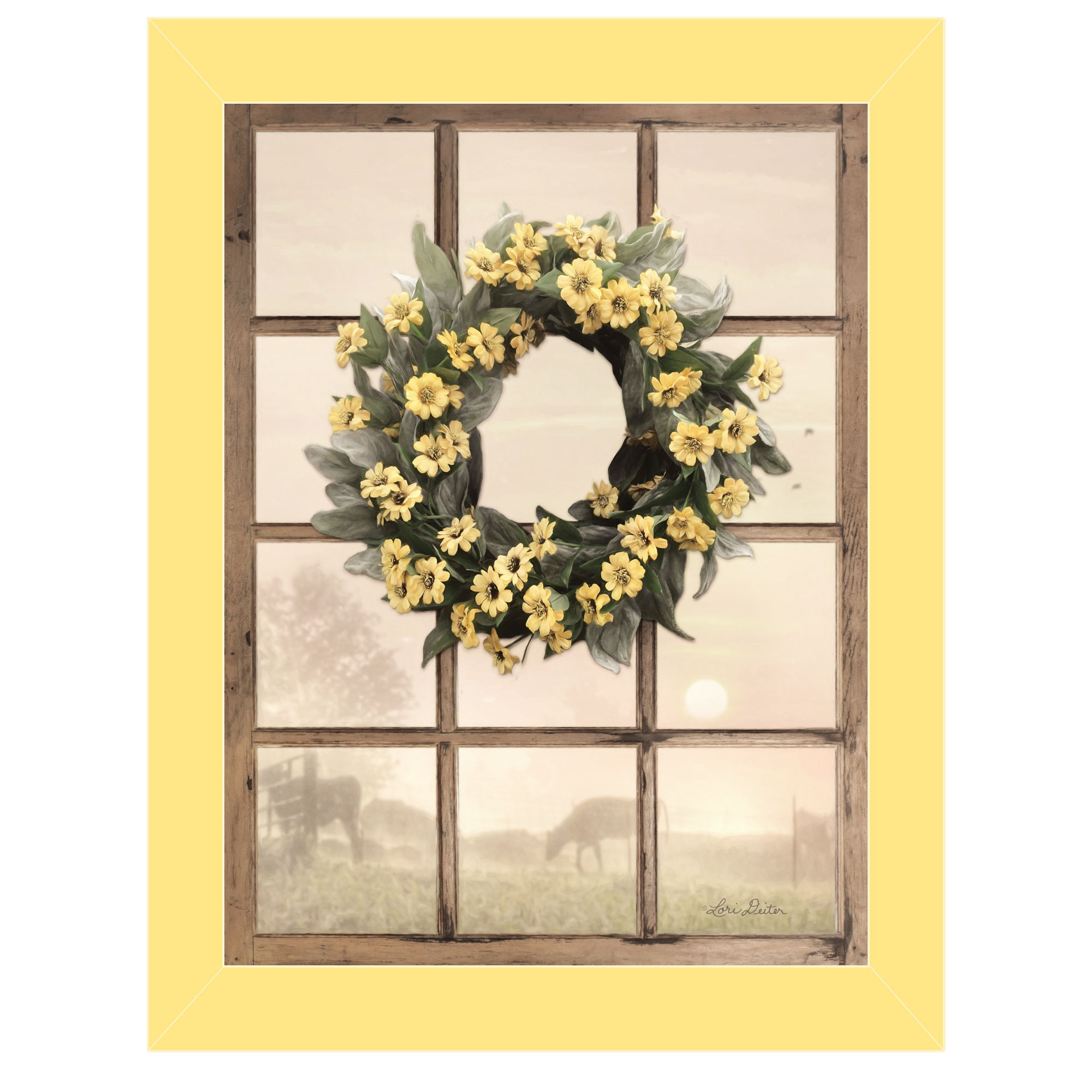 country gazing Framed Print Wall Art
