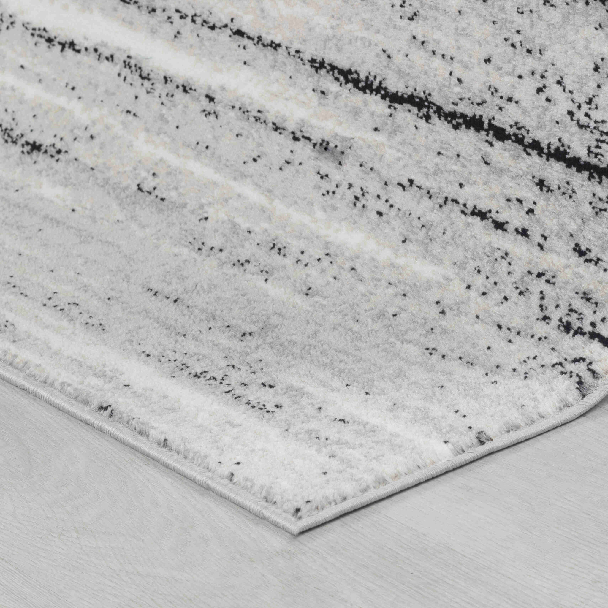 7" X 10" Grey Abstract Area Rug