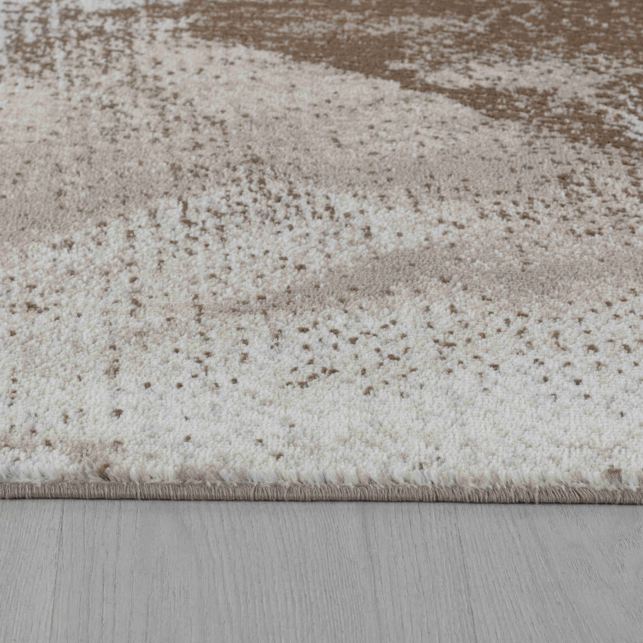 8" X 11" Brown Abstract Area Rug