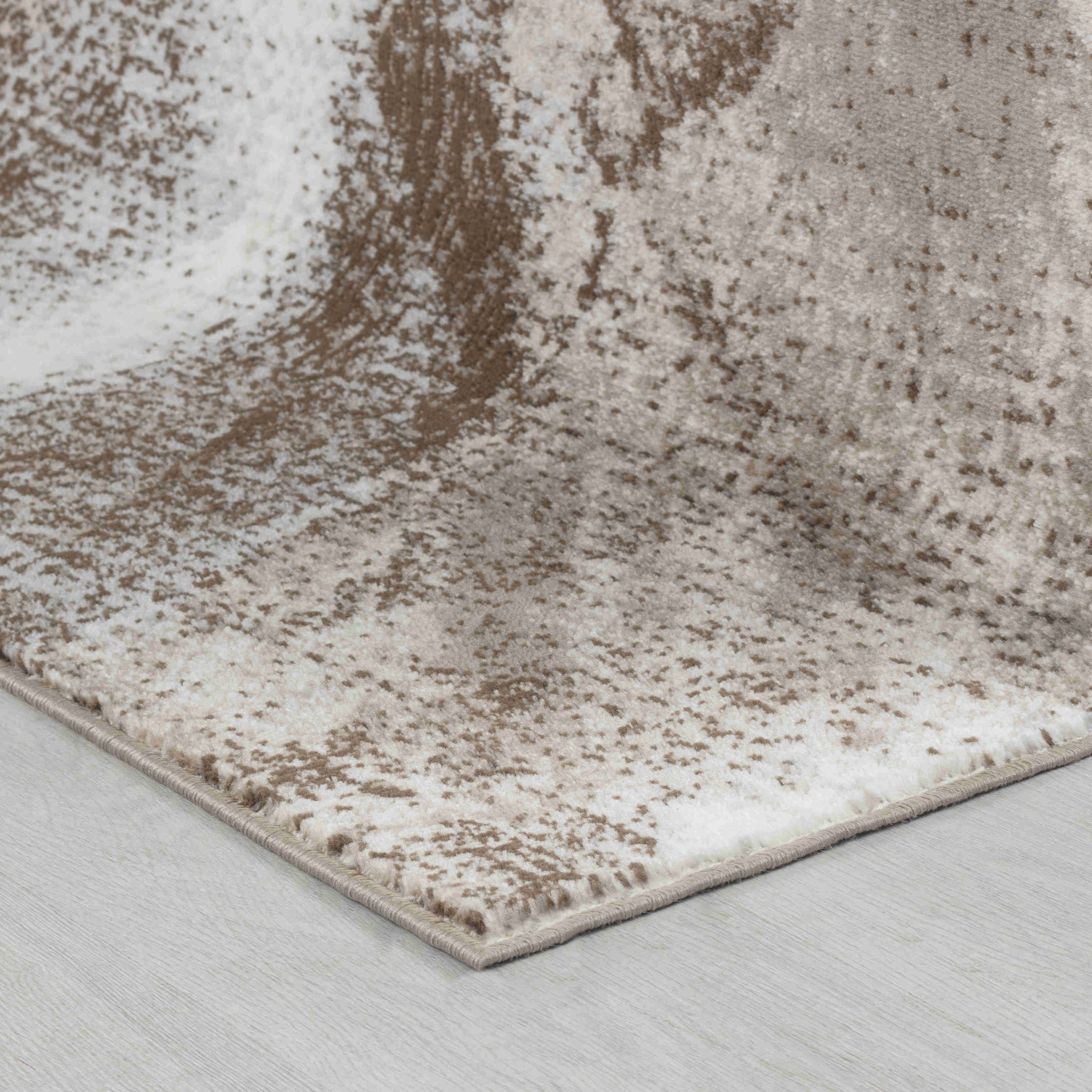 8" X 11" Brown Abstract Area Rug