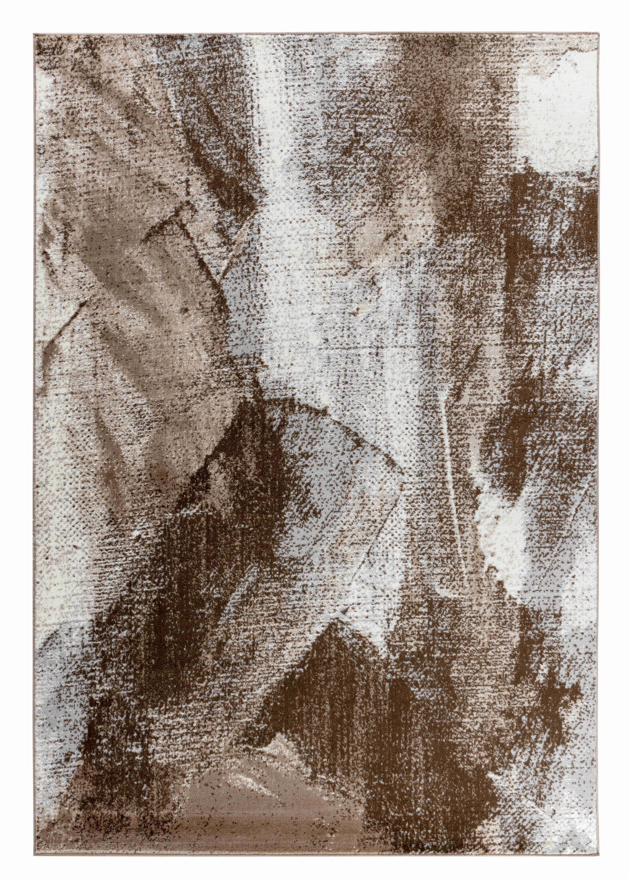 8" X 11" Brown Abstract Area Rug