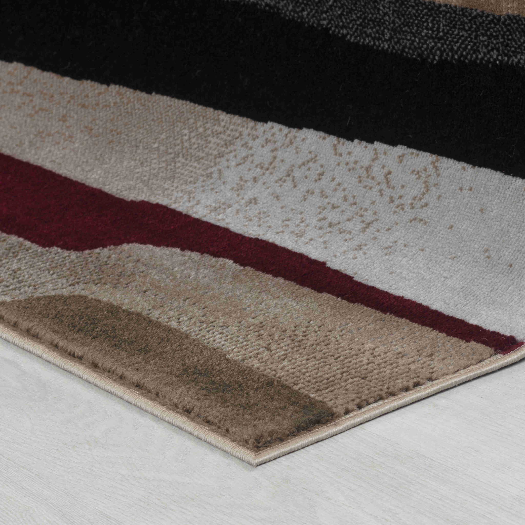 7" X 10" Brown Abstract Area Rug