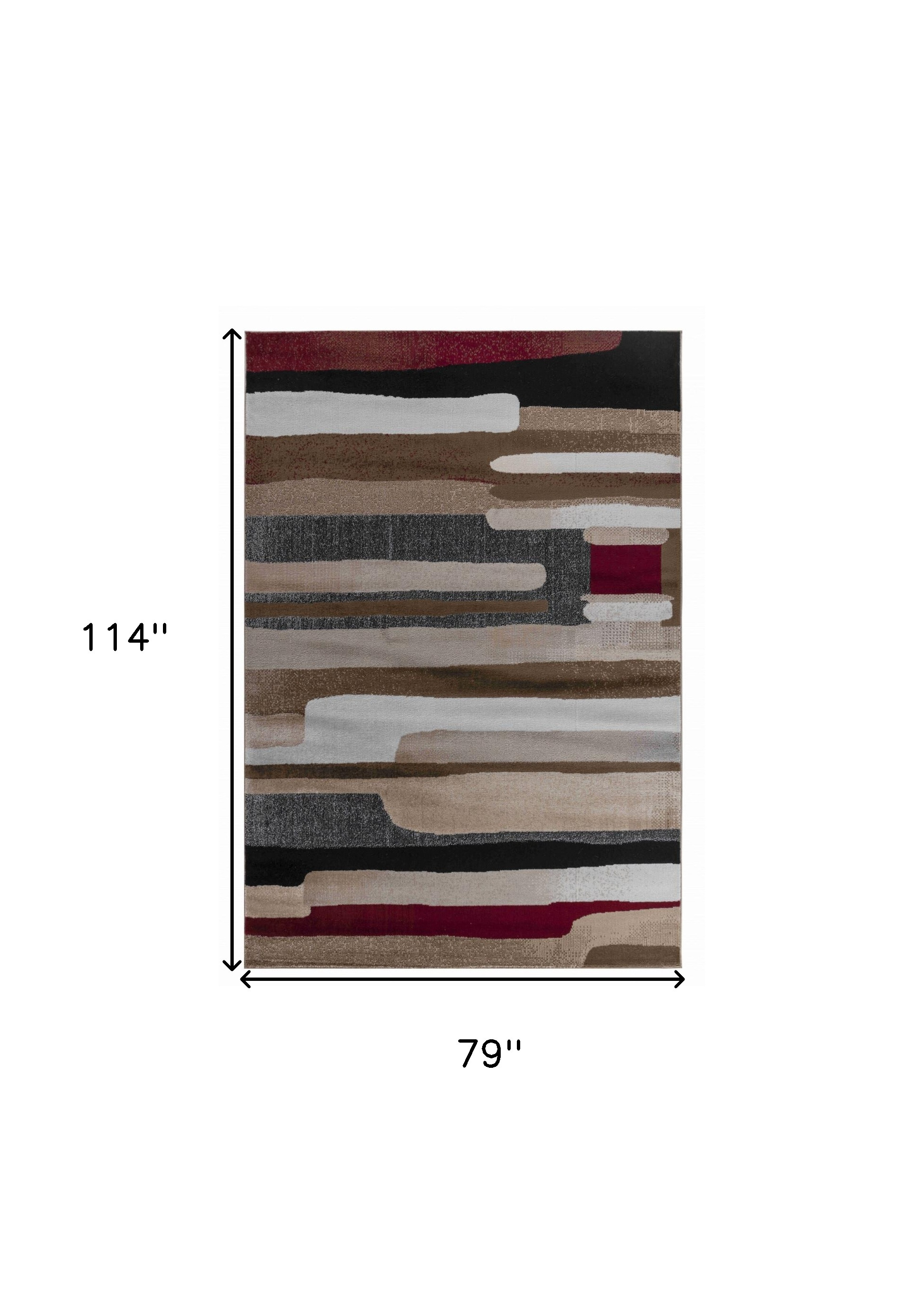 7" X 10" Brown Abstract Area Rug