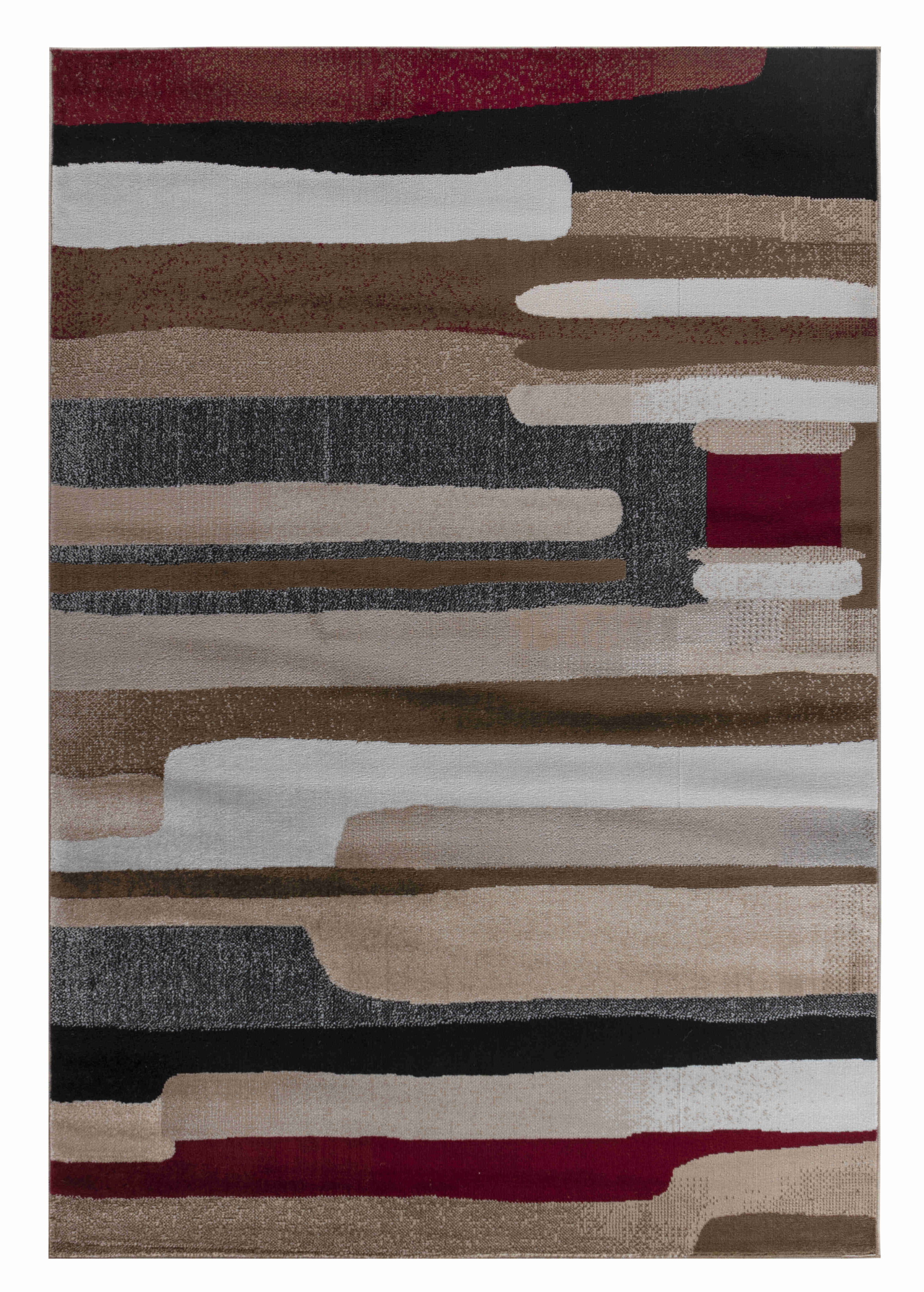 7" X 10" Brown Abstract Area Rug