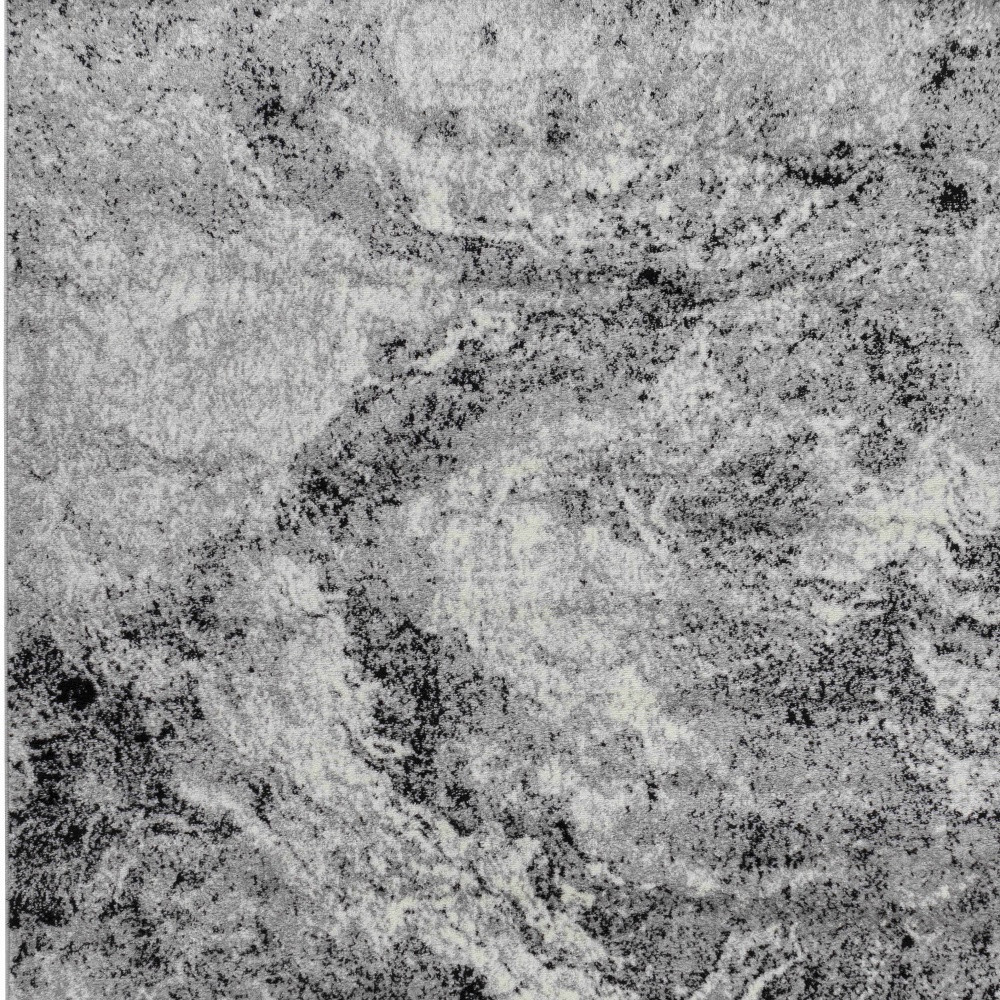 4" X 6" Grey Abstract Area Rug