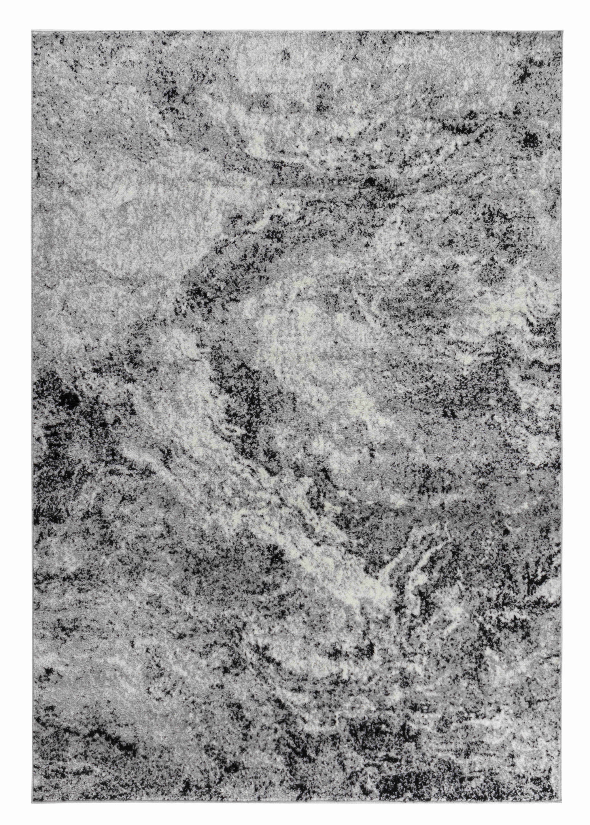 4" X 6" Grey Abstract Area Rug