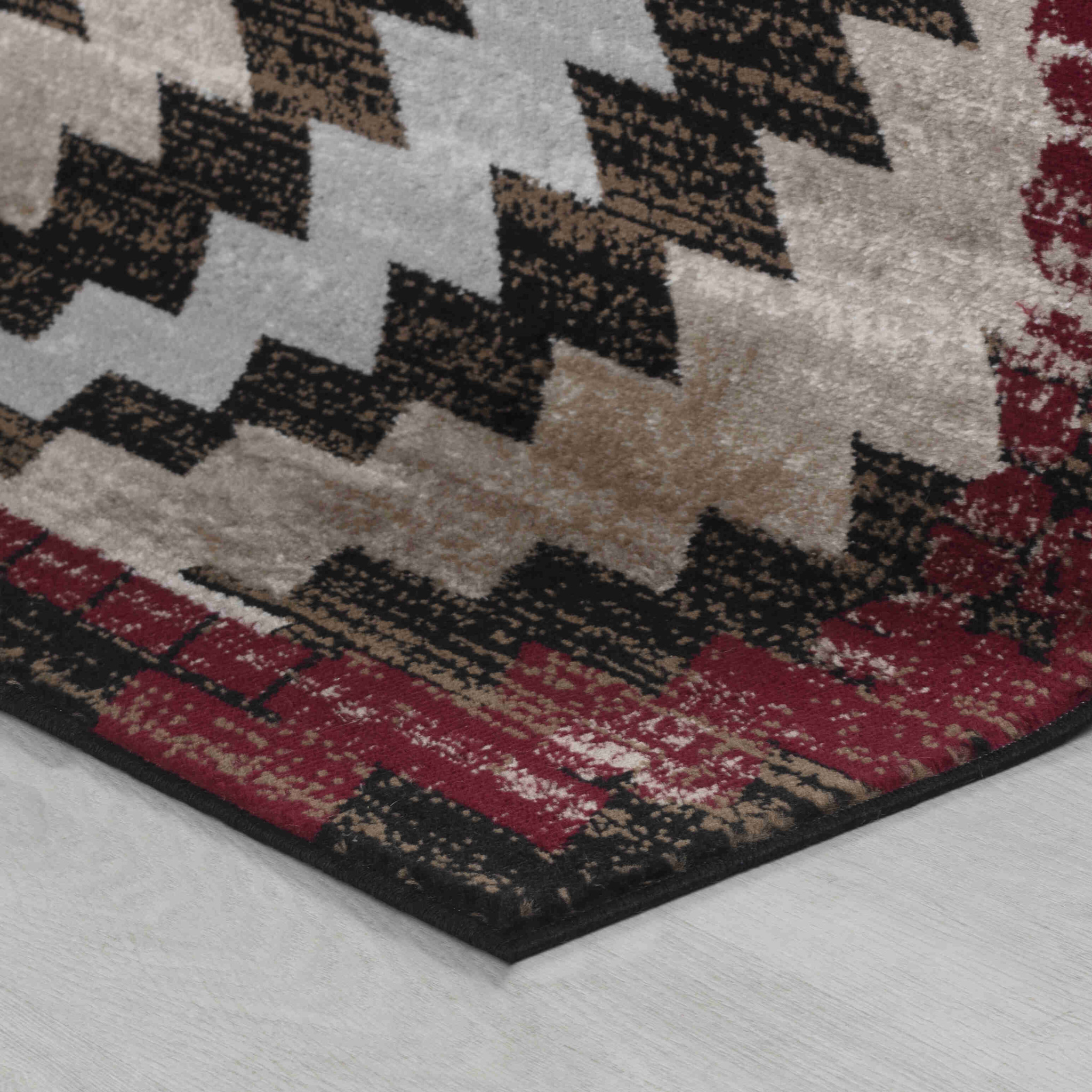 4" X 6" Brown Geometric Area Rug