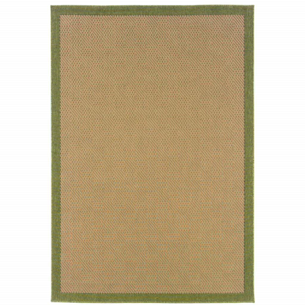 5' X 8' Beige Stain Resistant Indoor Outdoor Area Rug-507611-1
