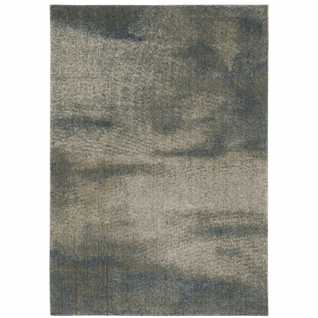 3" X 5" Gray Abstract Power Loom Area Rug