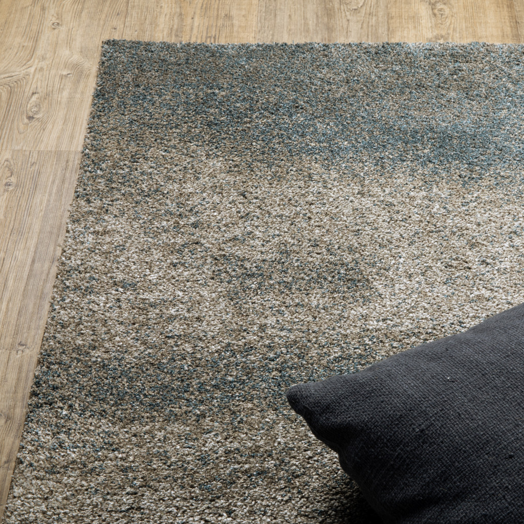3" X 5" Gray Abstract Power Loom Area Rug