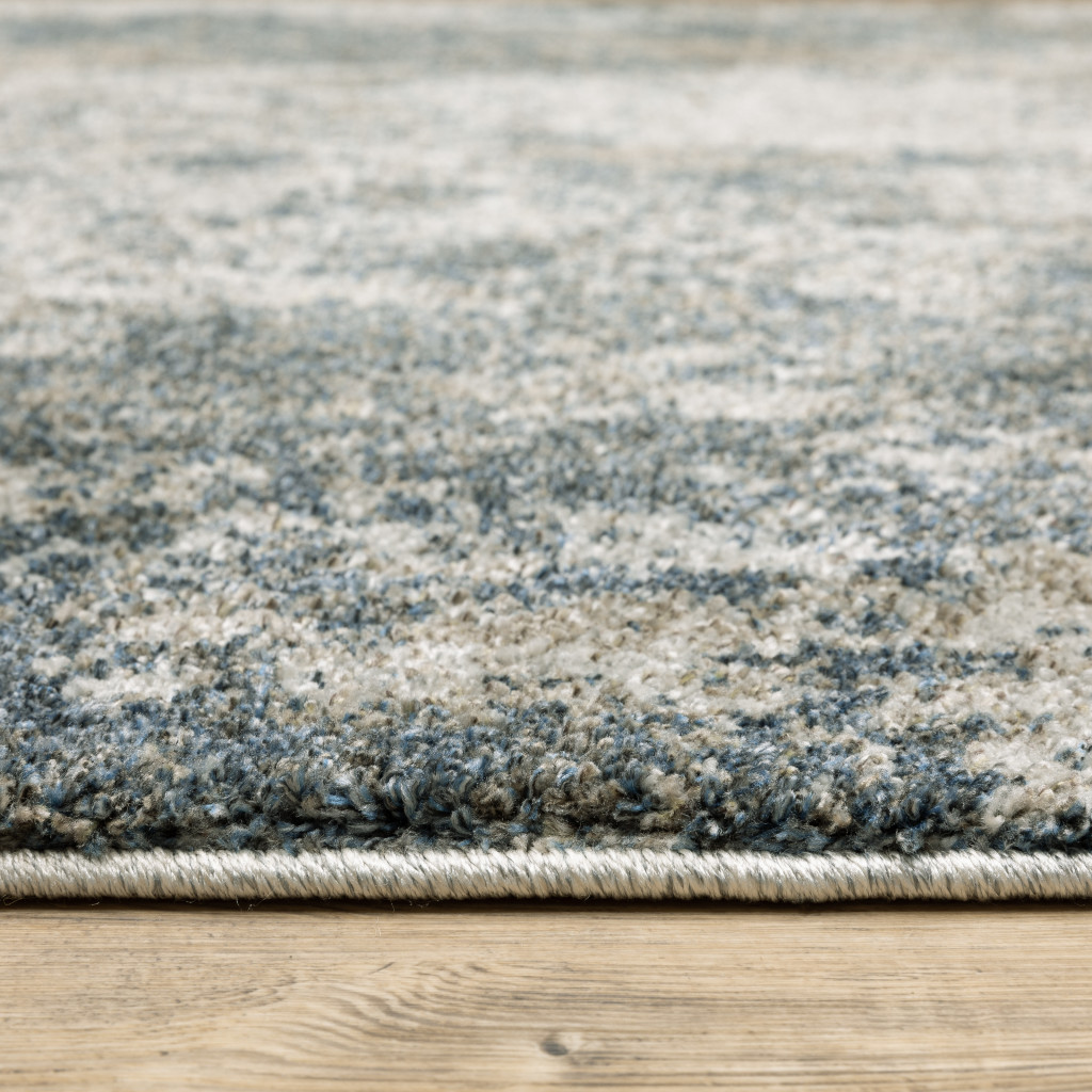 3" X 5" Tan and Gray Abstract Power Loom Area Rug
