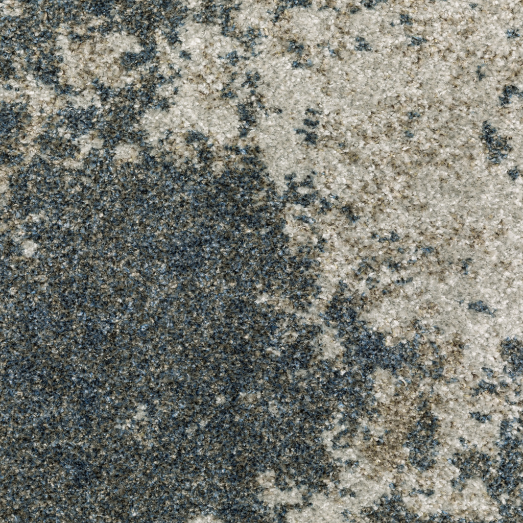 3" X 5" Tan and Gray Abstract Power Loom Area Rug