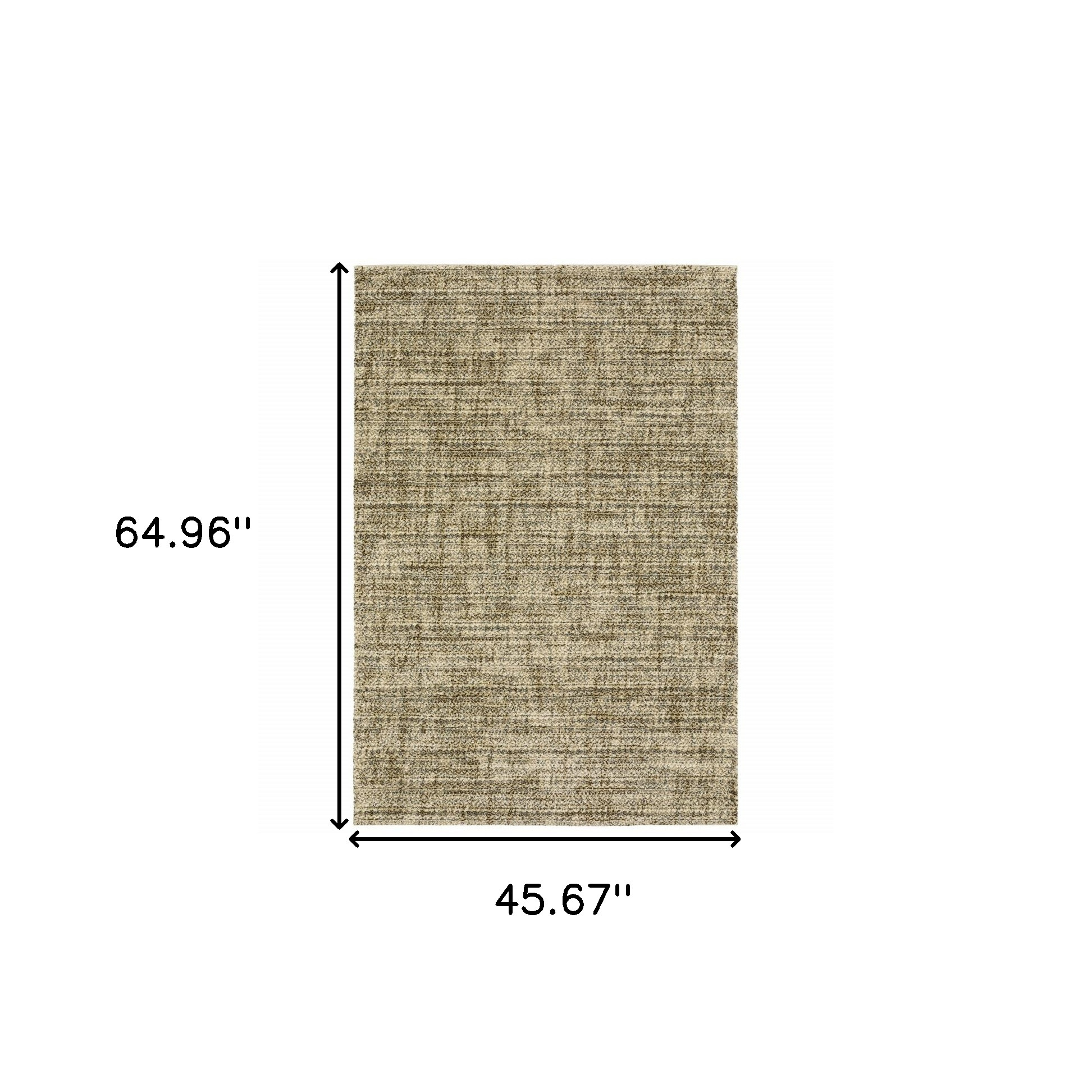 3" X 5" Beige Brown Tan And Blue Green Abstract Power Loom Stain Resistant Area Rug