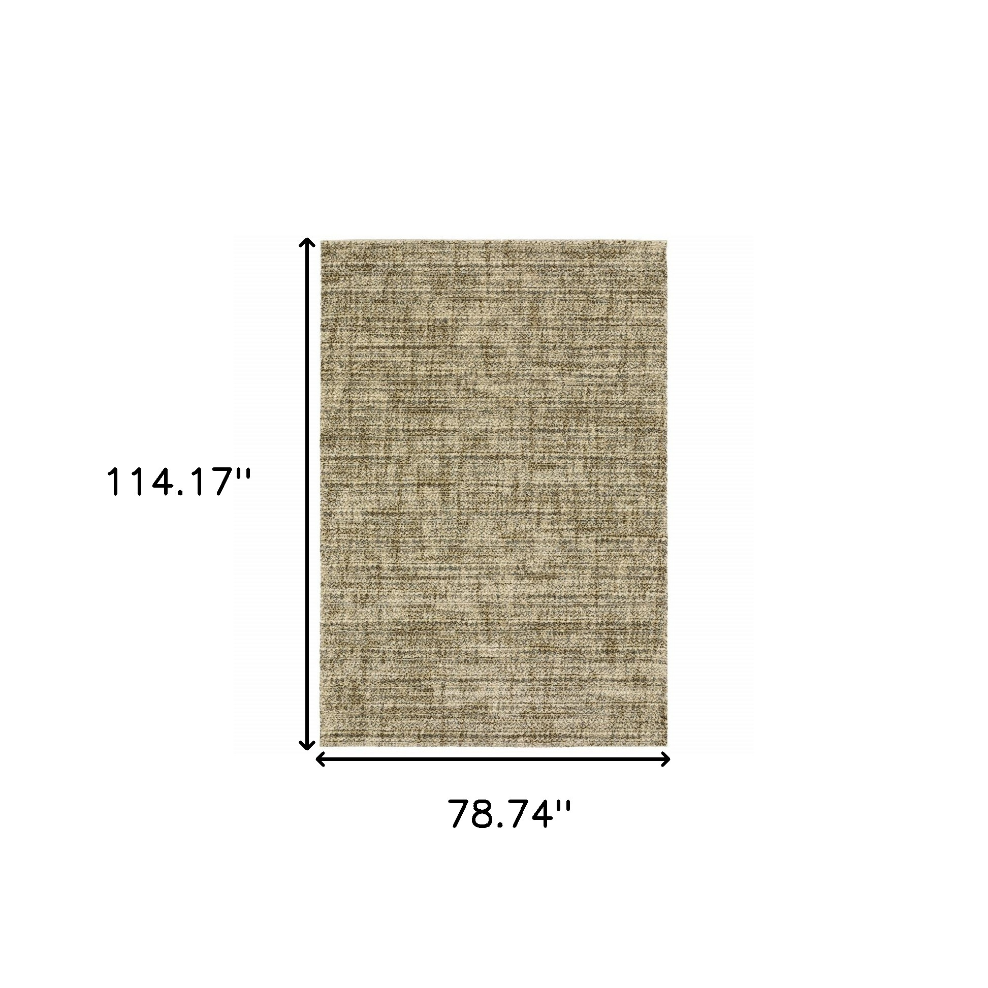 6" X 9" Beige Brown Tan And Blue Green Abstract Power Loom Stain Resistant Area Rug