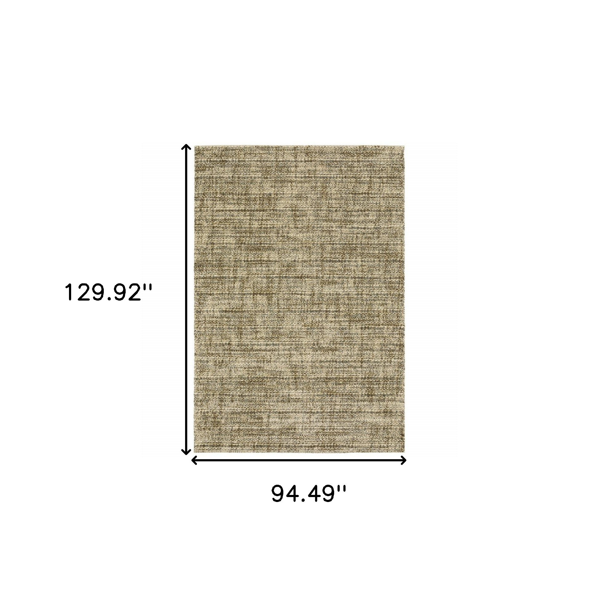 8" X 11" Beige Brown Tan And Blue Green Abstract Power Loom Stain Resistant Area Rug