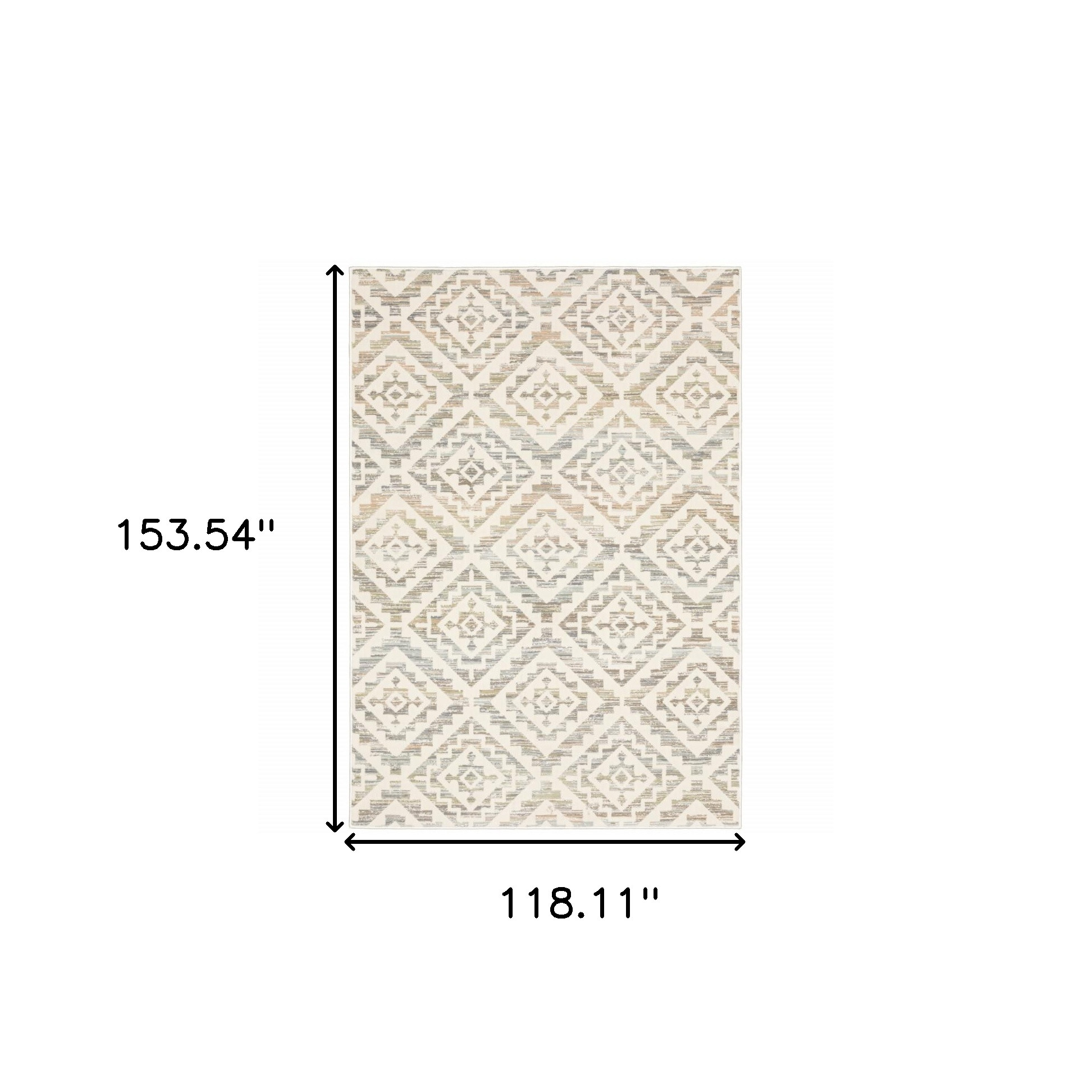 10" X 13" Grey Pink And Sage Geometric Power Loom Stain Resistant Area Rug