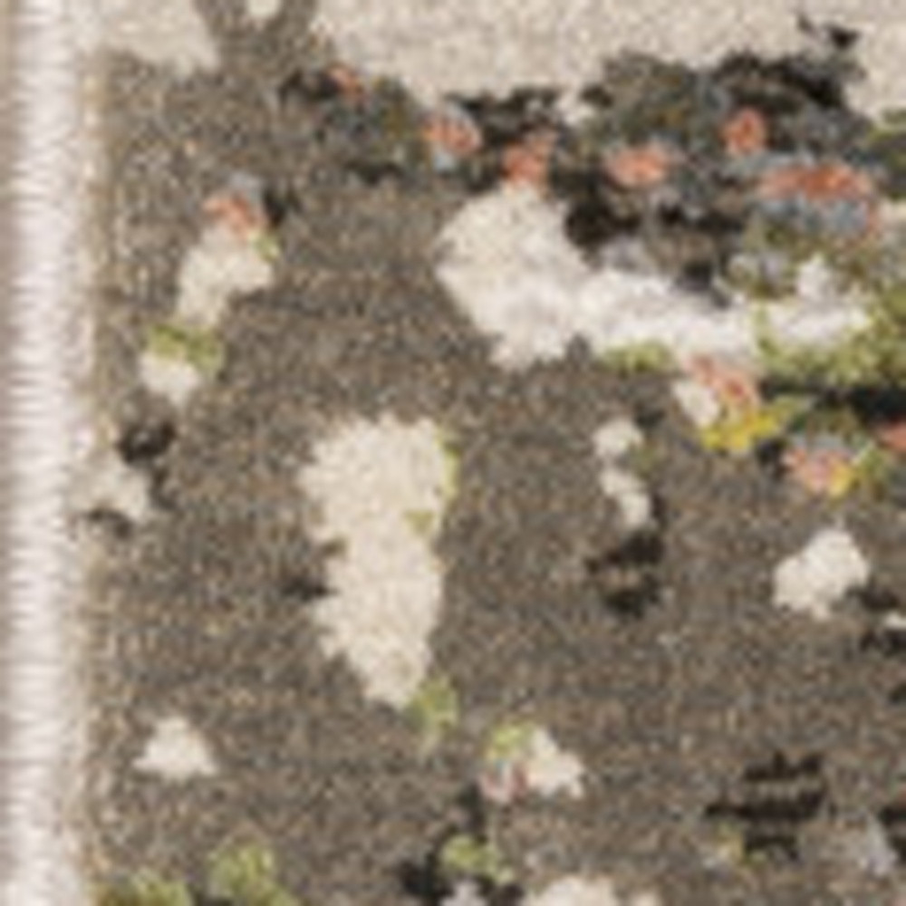 3" X 5" Grey Green Gold Blue And Beige Abstract Power Loom Stain Resistant Area Rug