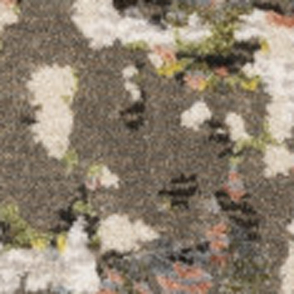 7" X 10" Blue and Gray Abstract Power Loom Area Rug