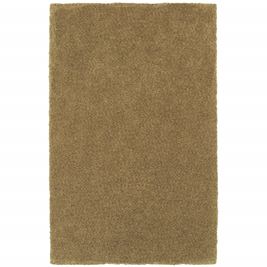 3 X 5 Rich gold Shag Tufted Handmade Stain Resistant Area Rug