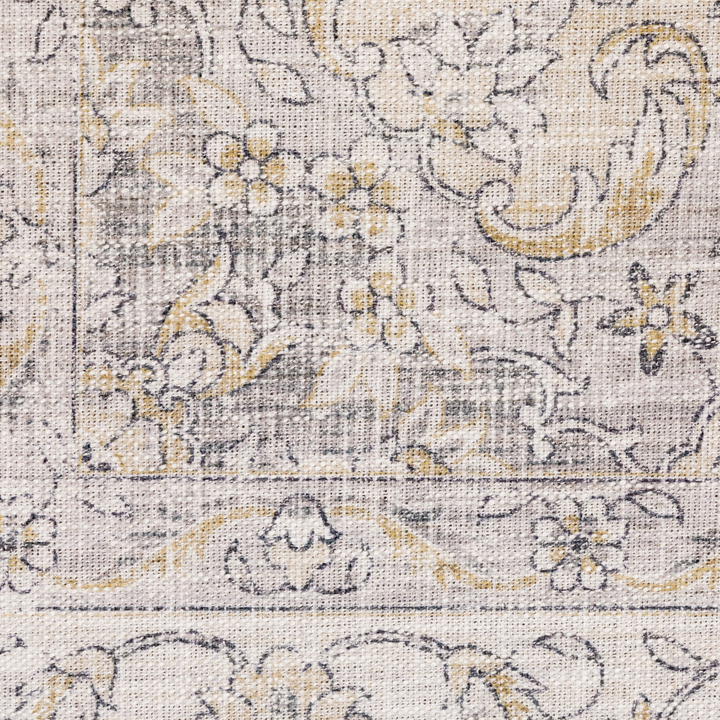 8" Beige and Ivory Oriental Power Loom Runner Rug