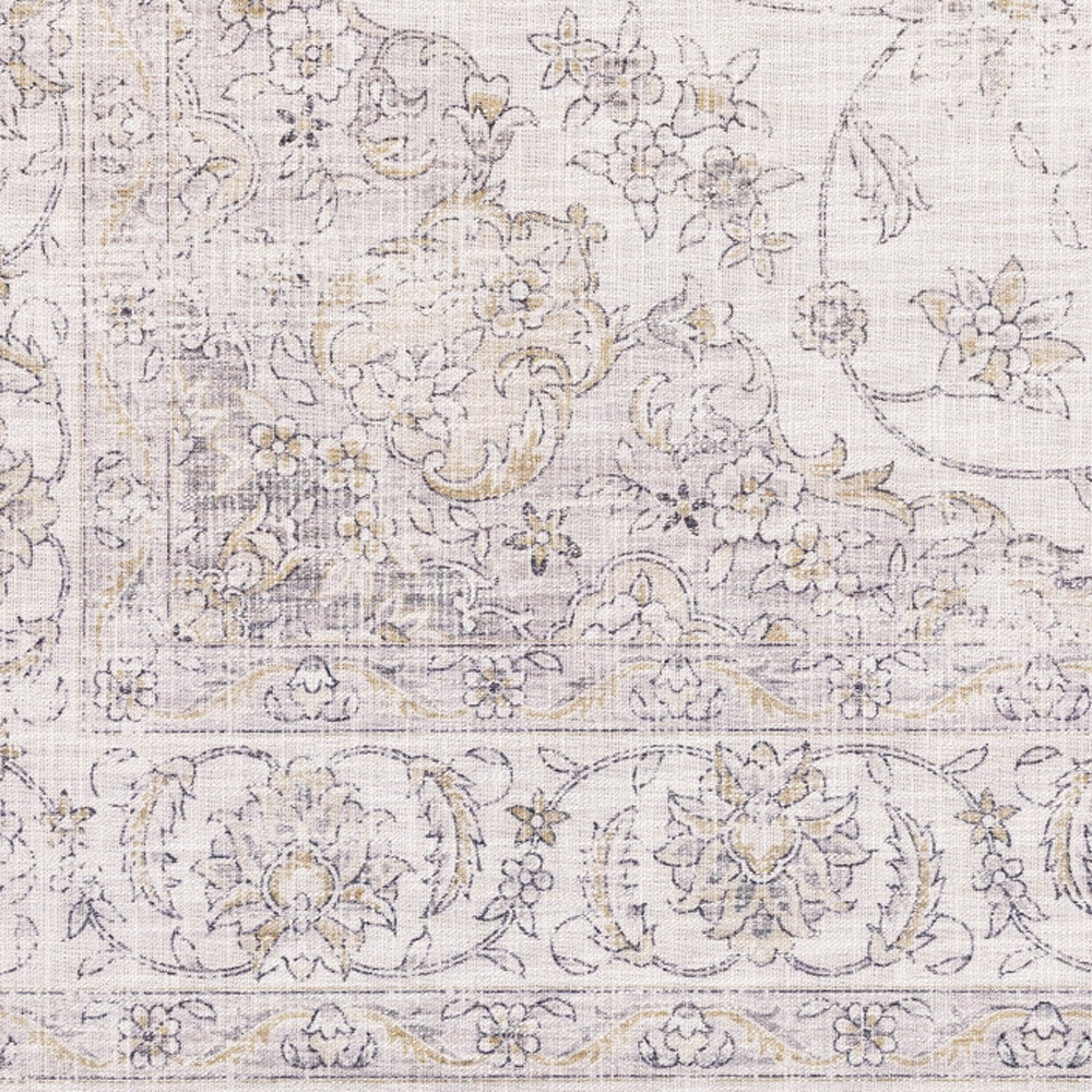 8" X 10" Beige and Ivory Oriental Power Loom Area Rug