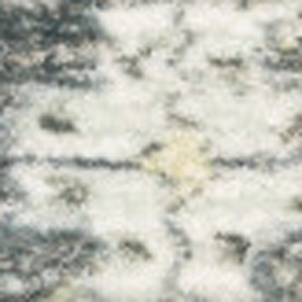 5" X 7" Blue Ivory And Grey Oriental Power Loom Stain Resistant Area Rug
