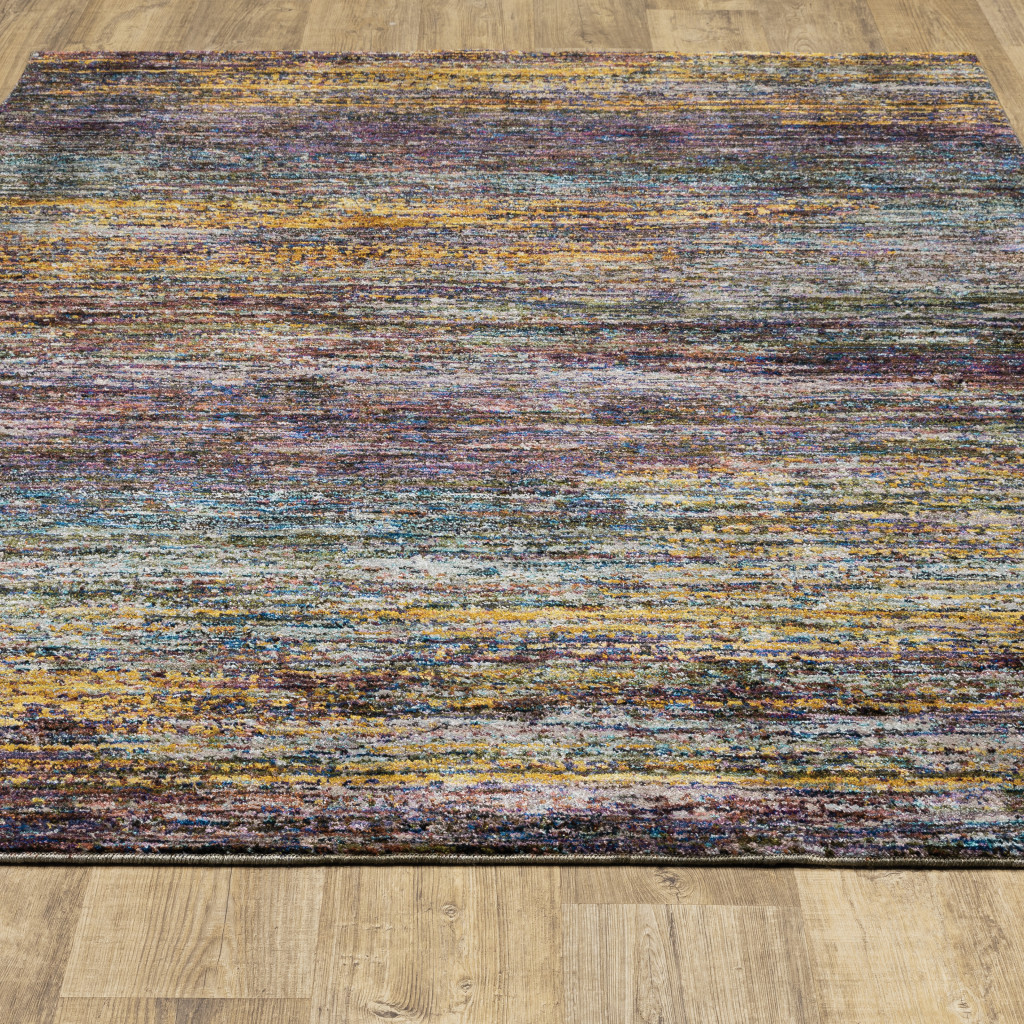 2" X 3" Blue and Gray Abstract Power Loom Area Rug