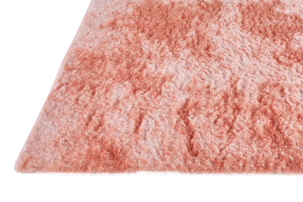5" X 8" Pink Shag Tufted Handmade Area Rug