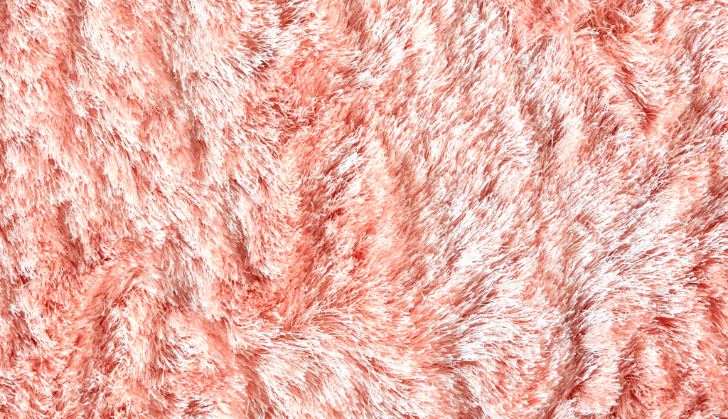 8" Pink Round Shag Tufted Handmade Area Rug