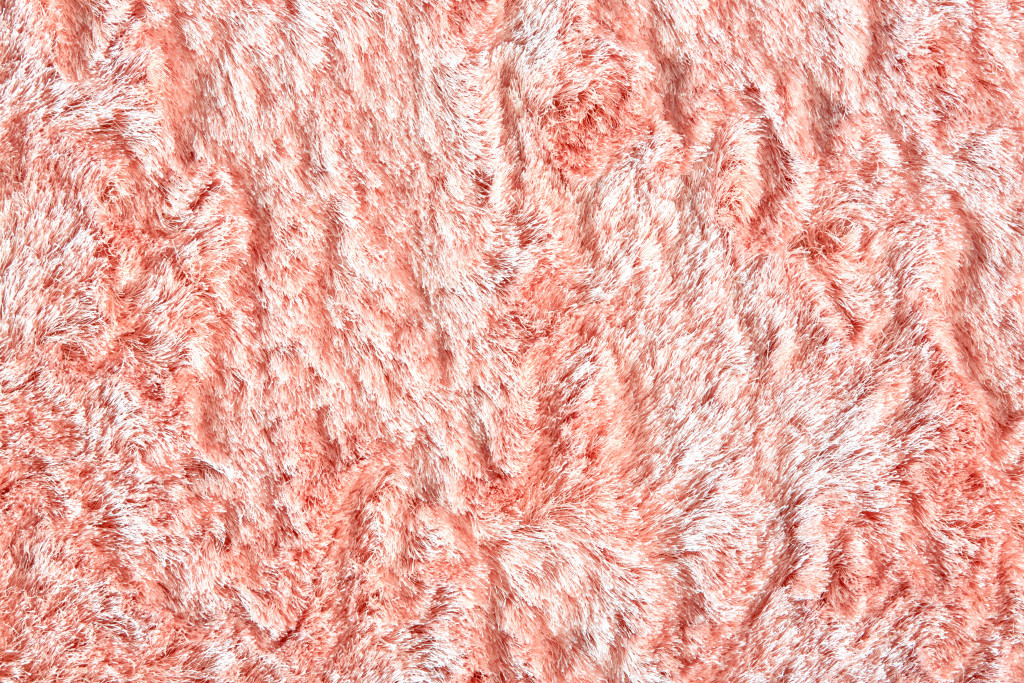 8" Pink Round Shag Tufted Handmade Area Rug